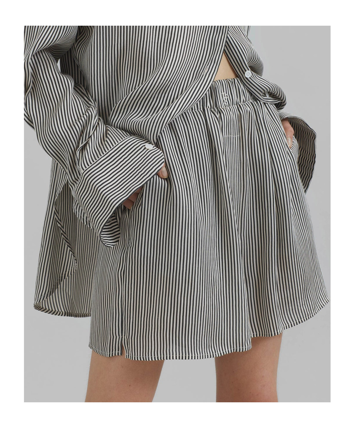 The Frankie Shop Lui Striped Boxer Shorts