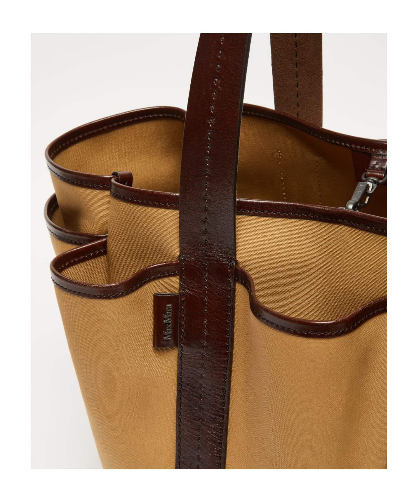 Max Mara Brown Garden Tote Bag In Brown