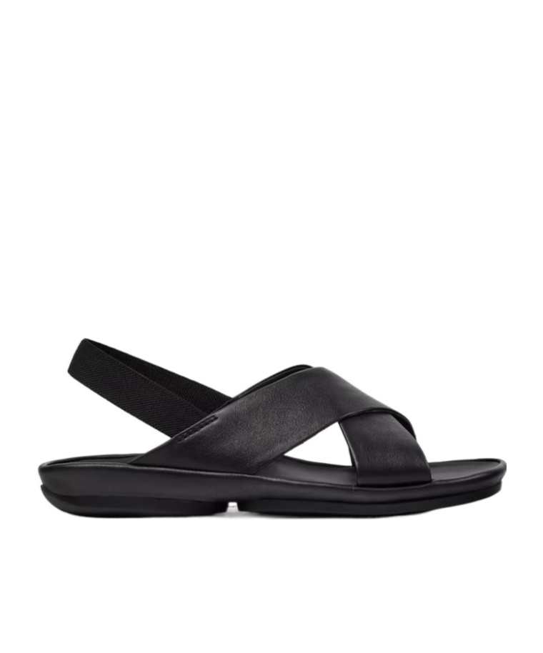Camper Right Isla Crossover-strap Sandals In Black