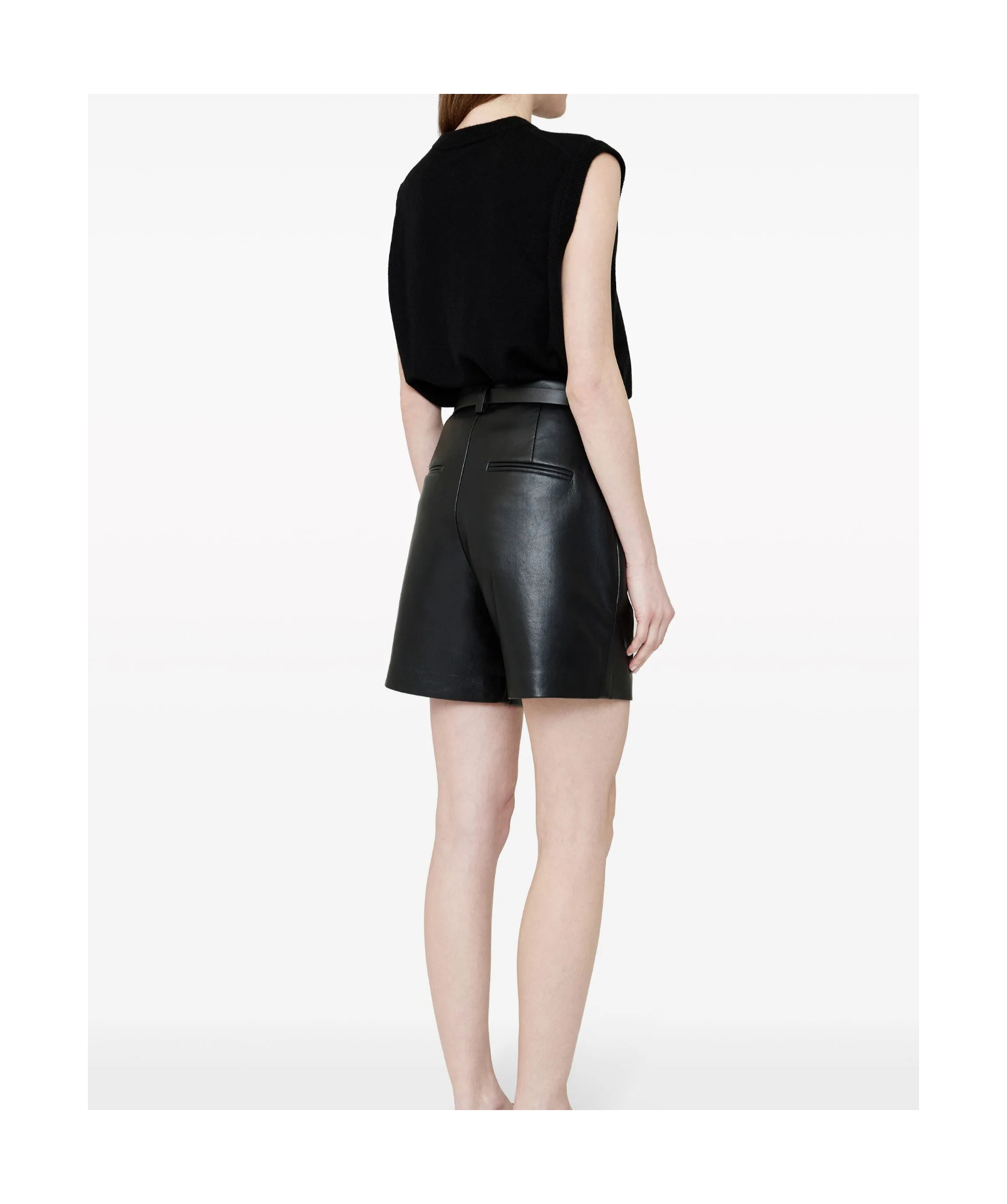 Shop Anine Bing Solid Color Round Neck Pullover Sleeveless Vest