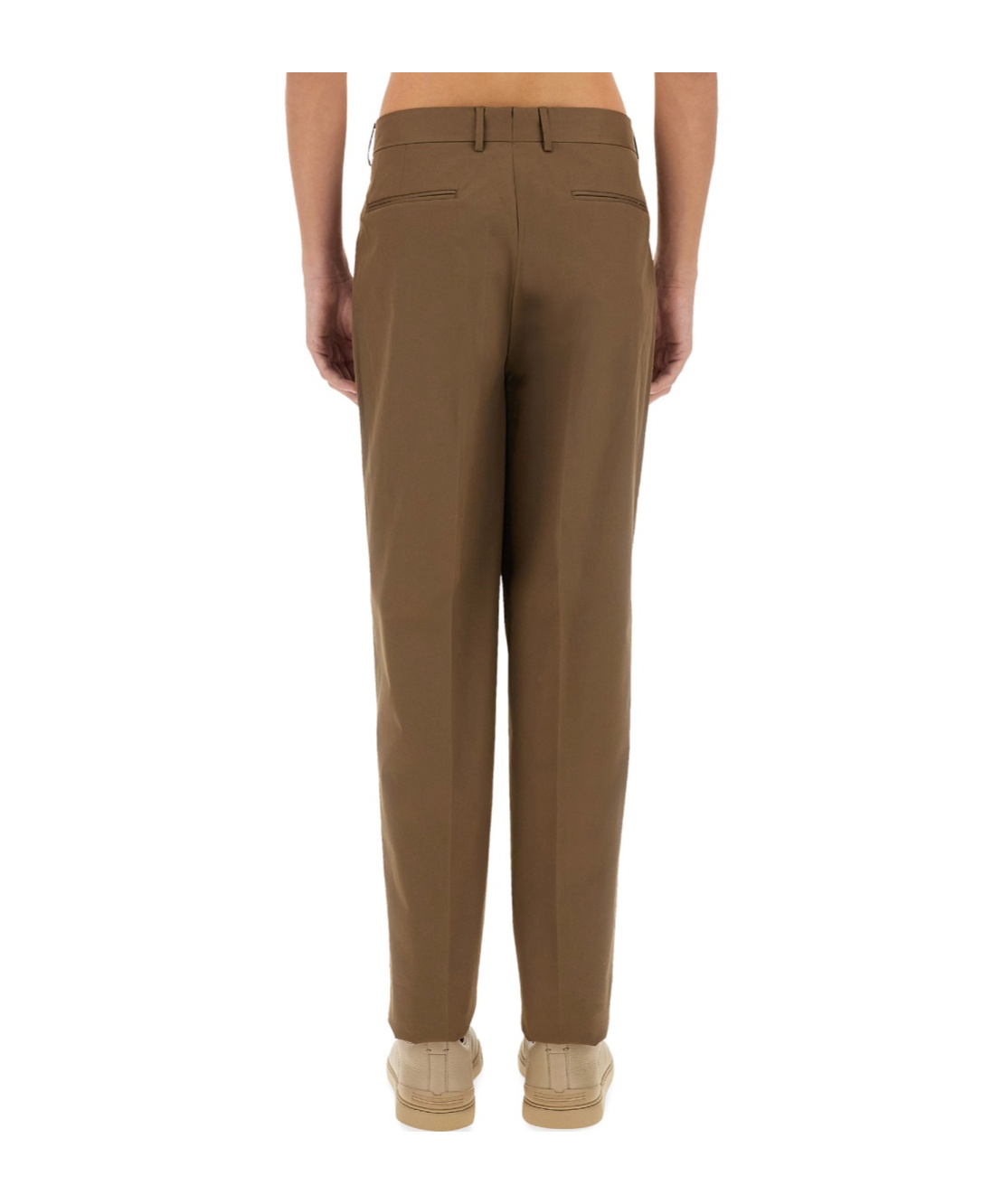 Shop Zegna Loose Fit Casual Pants In Green