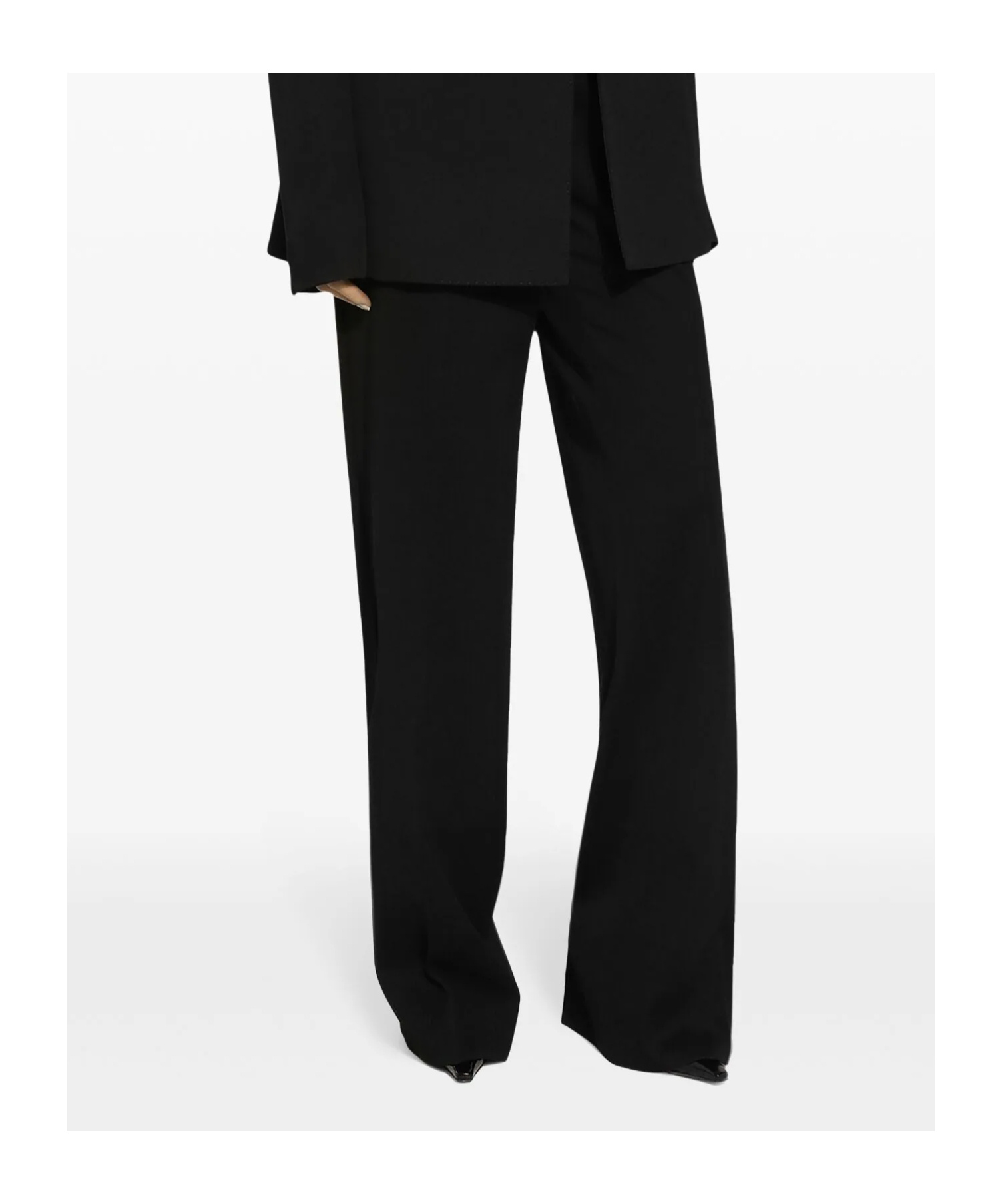 Dolce & Gabbana Pressed-crease Trousers In Black