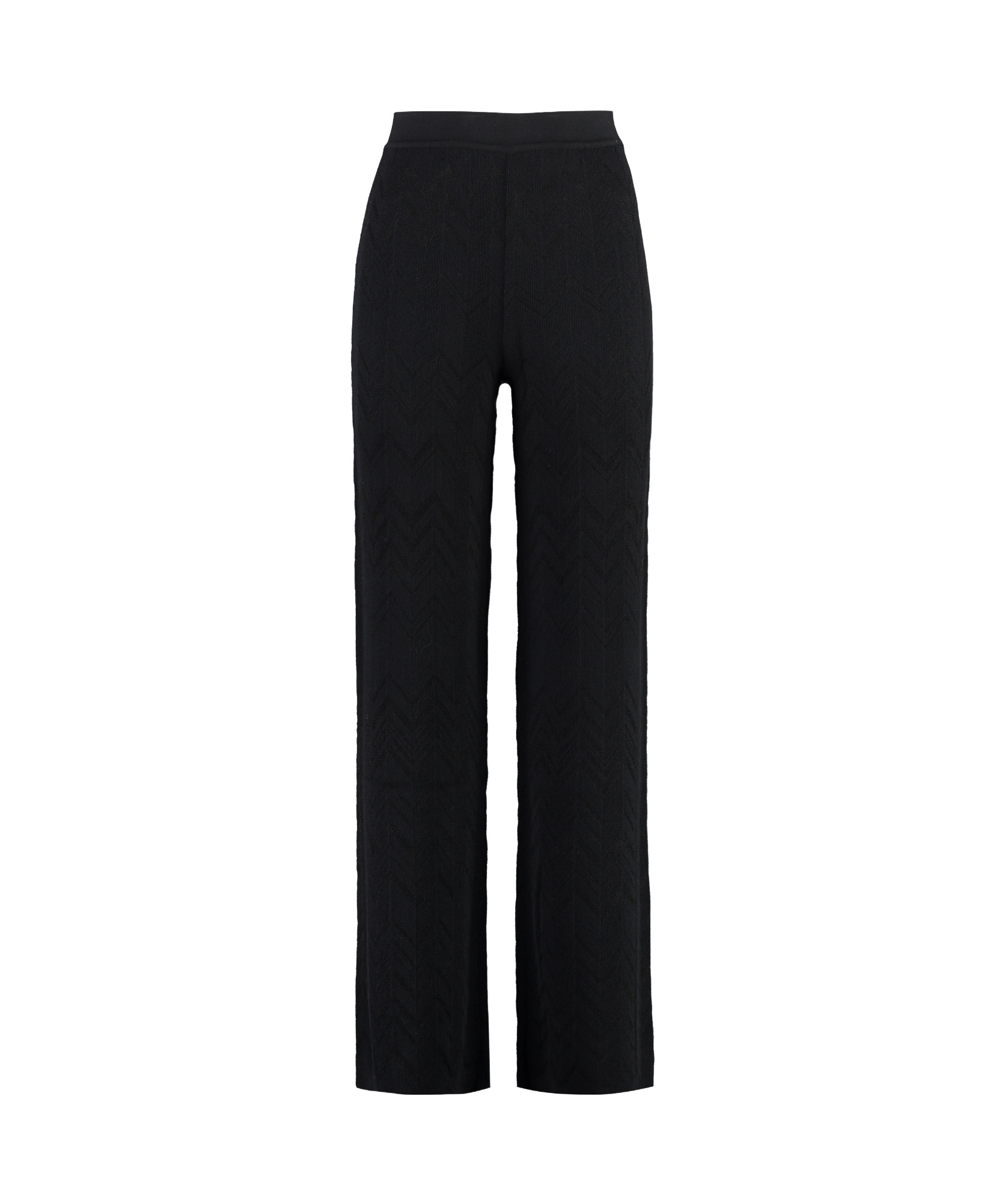 MISSONI STRAIGHT-LEG ZIGZAG-EMBROIDERY TROUSERS