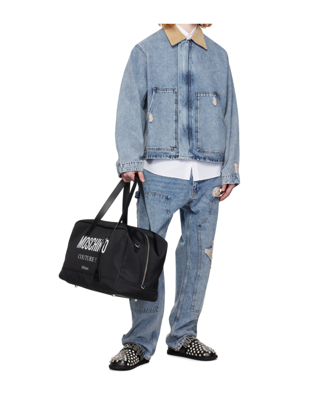 Moschino Denim Trousers With Belt Loops