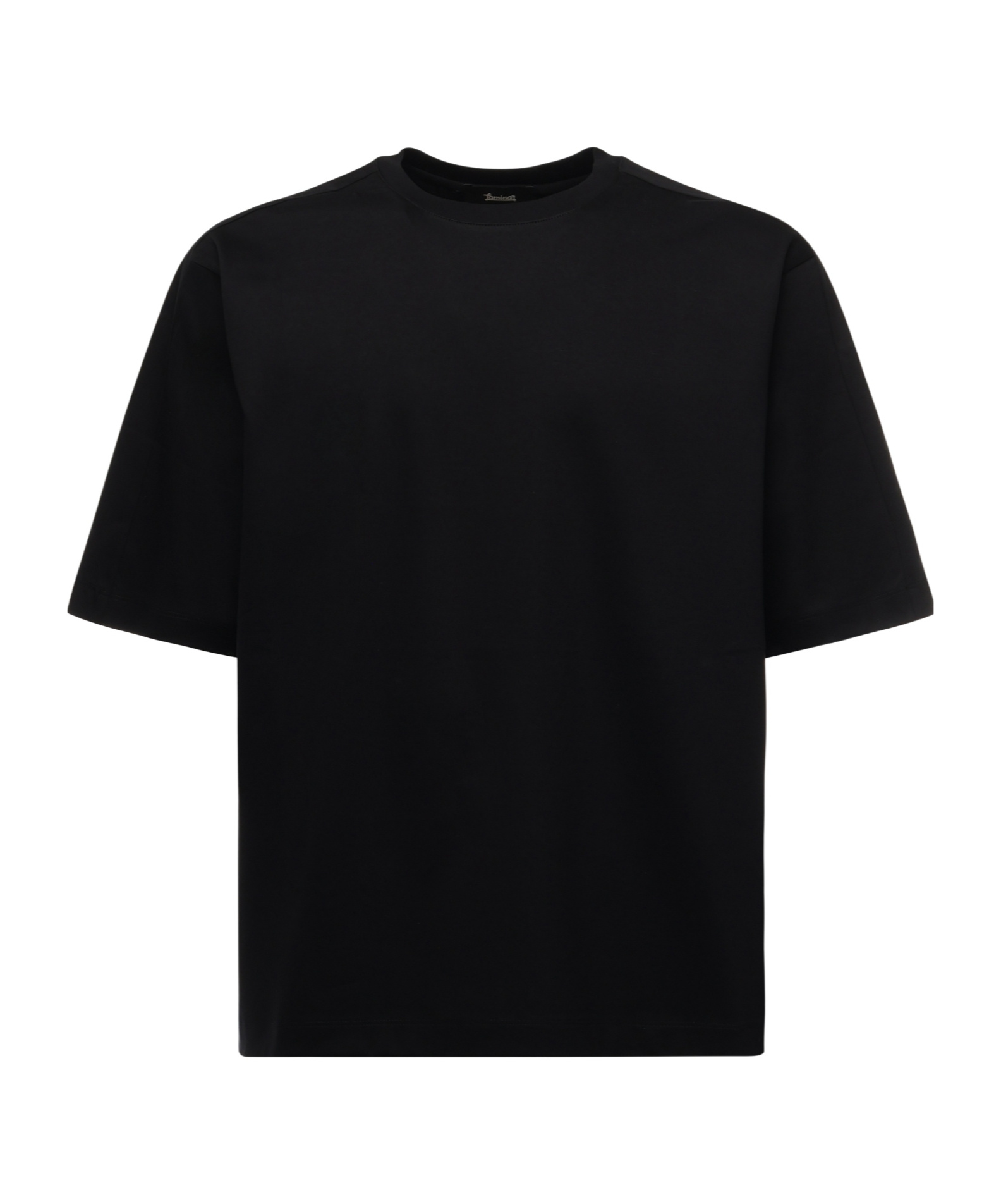 Herno Round Neck Short Sleeve T-shirt In Black