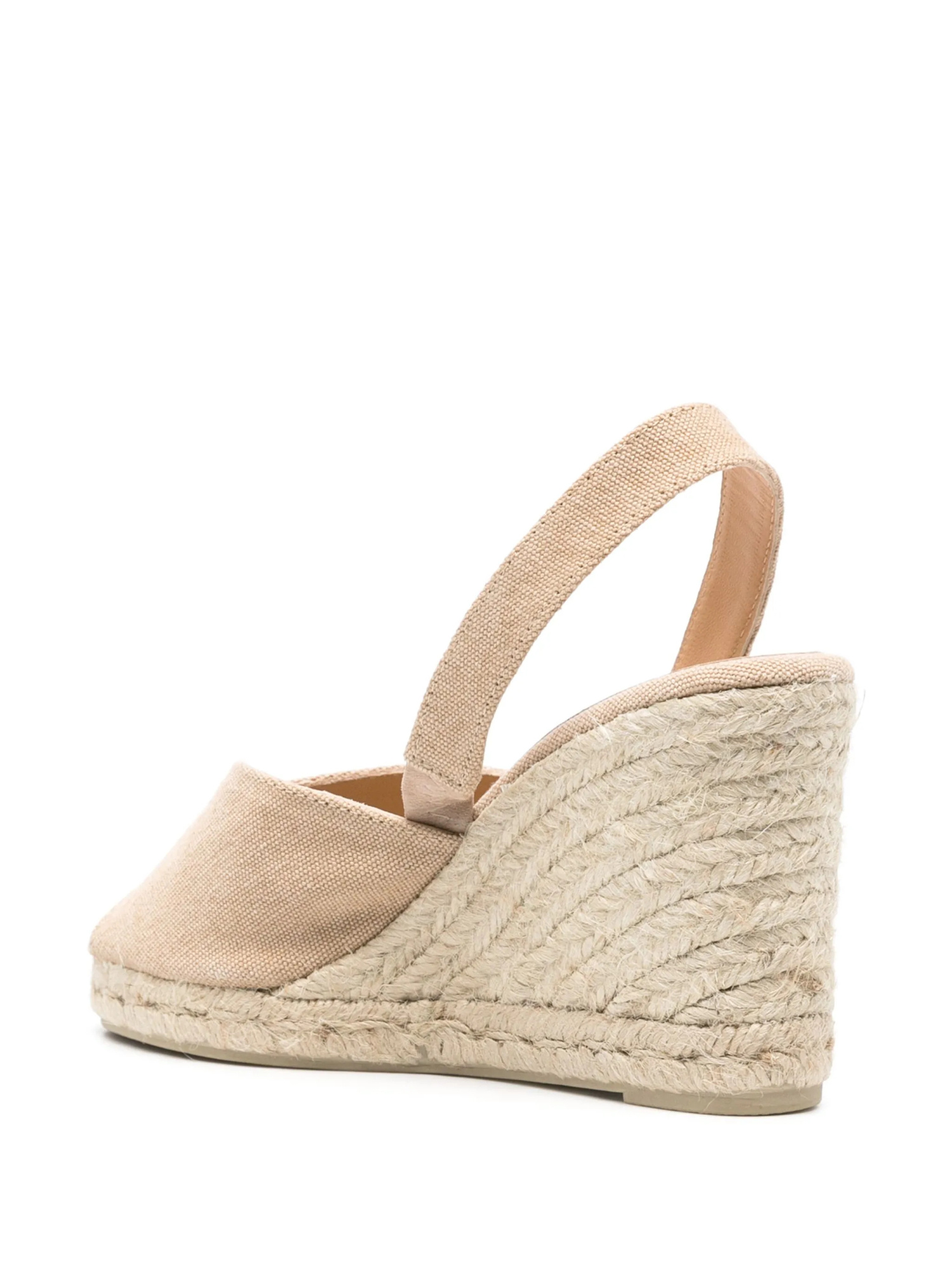 Castaã±er Castañer Brisa Slingback Peep Toe Wedge Espadrilles In Brown