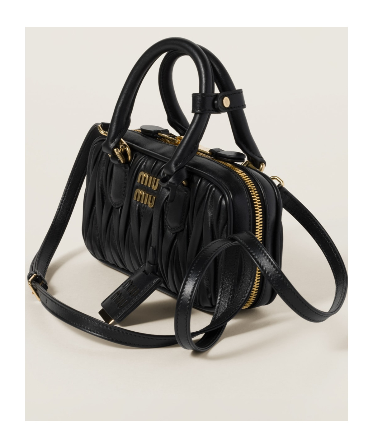 Miu Miu Arcadie Bag In Quilted Nappa In Black