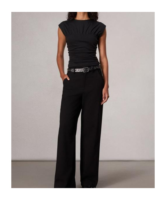 Rag & Bone Mica Banded Combo Top In Black