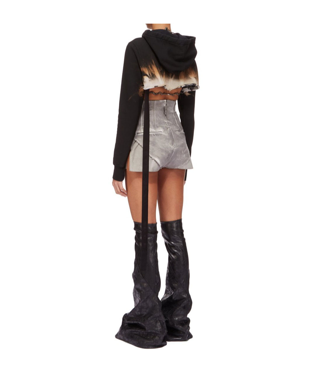 Rick Owens Drkshdw Hooded Sweater In Black