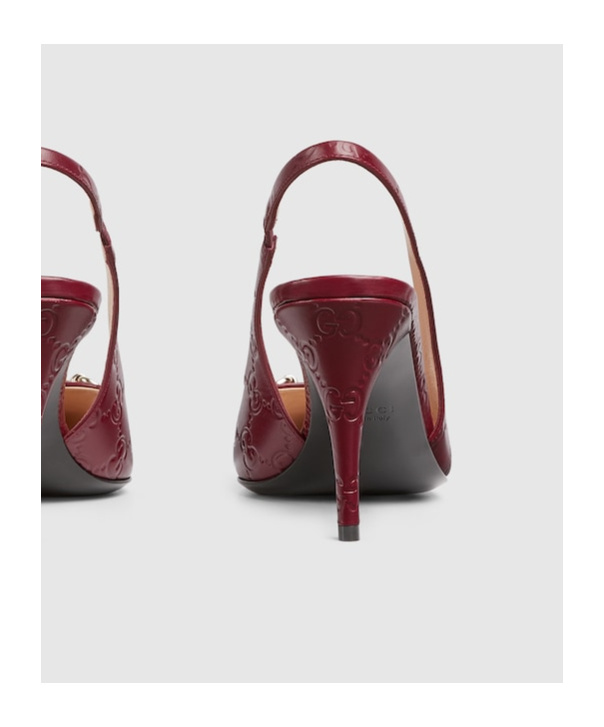 Gucci Horse Title Button High-heeled Sandals In Brown