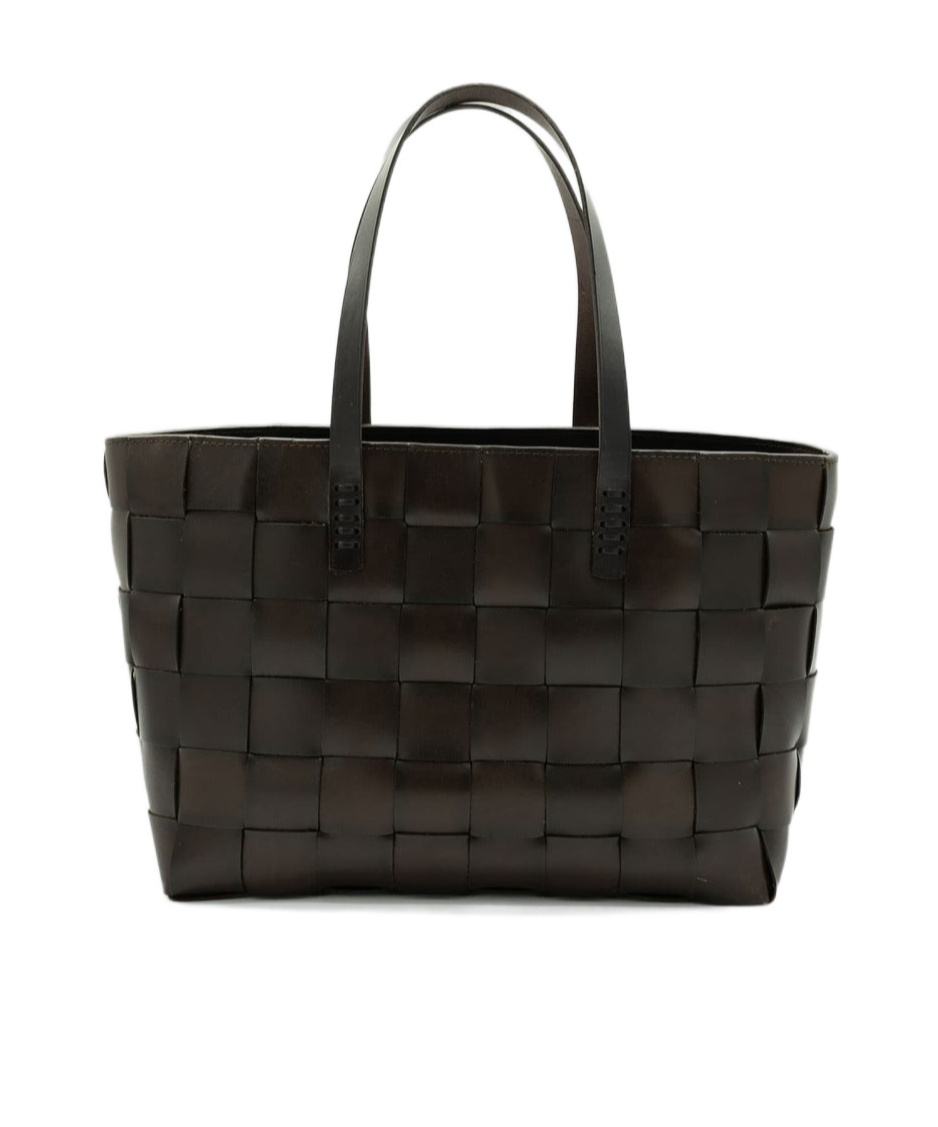 Dragon Diffusion Triple Jump Woven Leather Tote Bag In Black