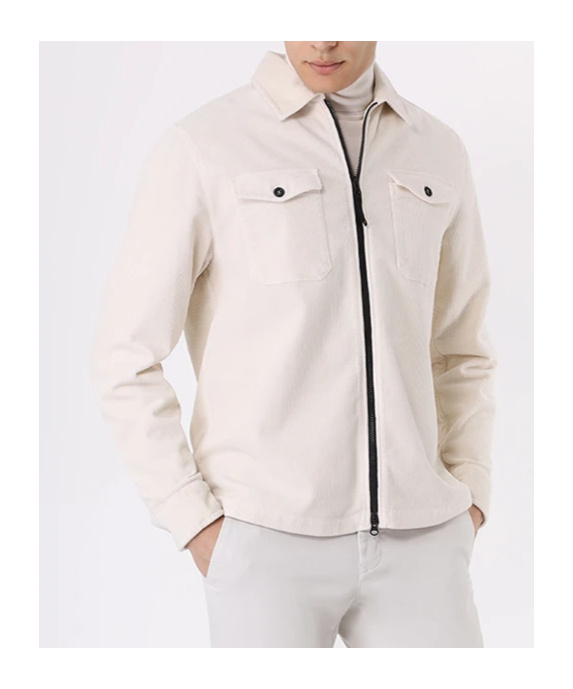 Paul & Shark Long-sleeved Casual Jacket In Cream