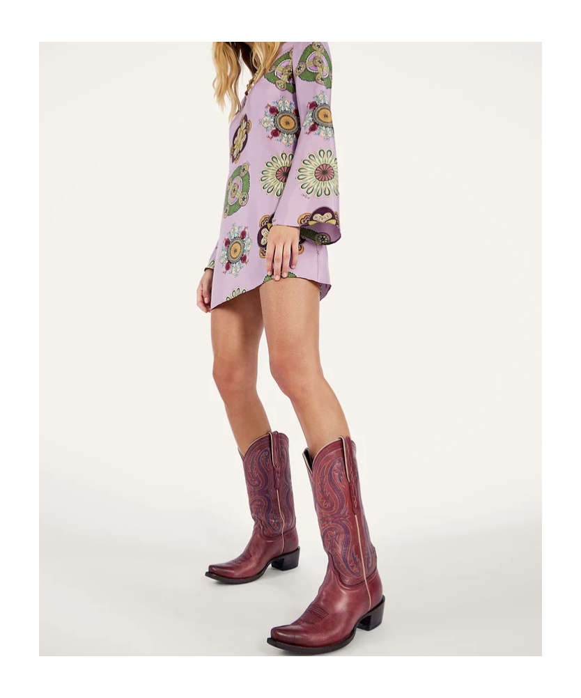La Doublej Geometric-pattern Mini Dress In Multi