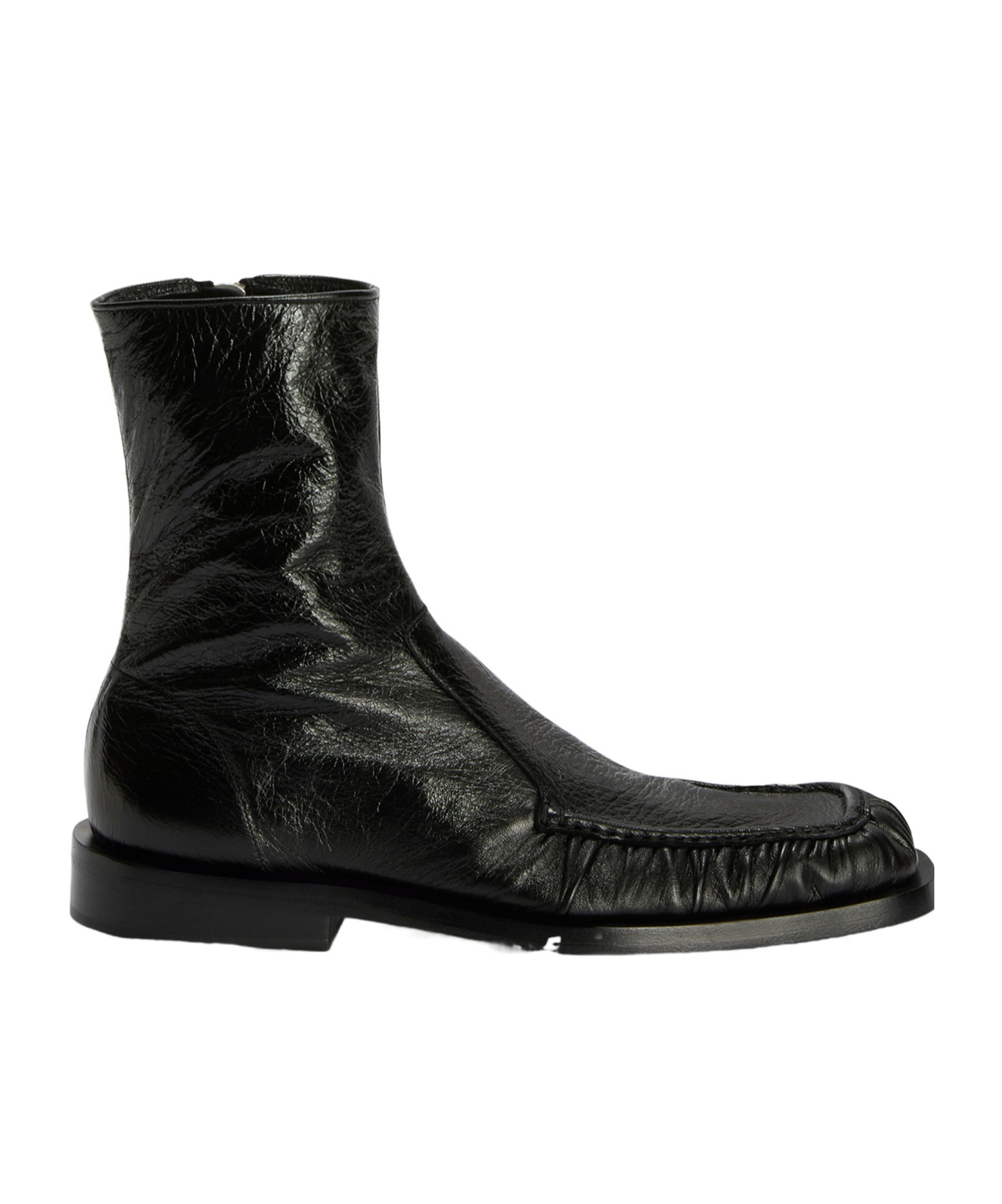 Jil Sander Men Black Leather Ankle Boots