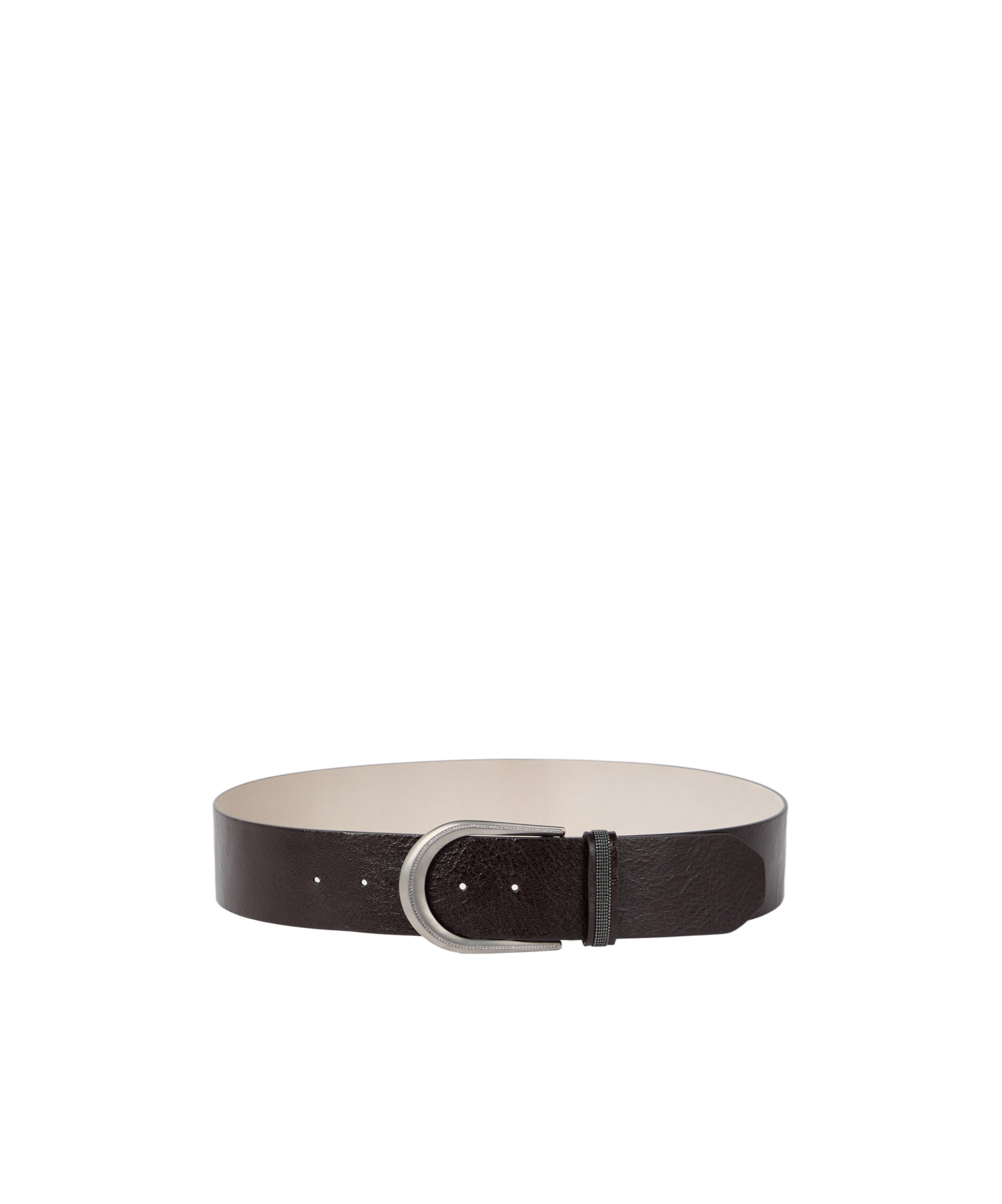 Brunello Cucinelli Leather Belt In Black