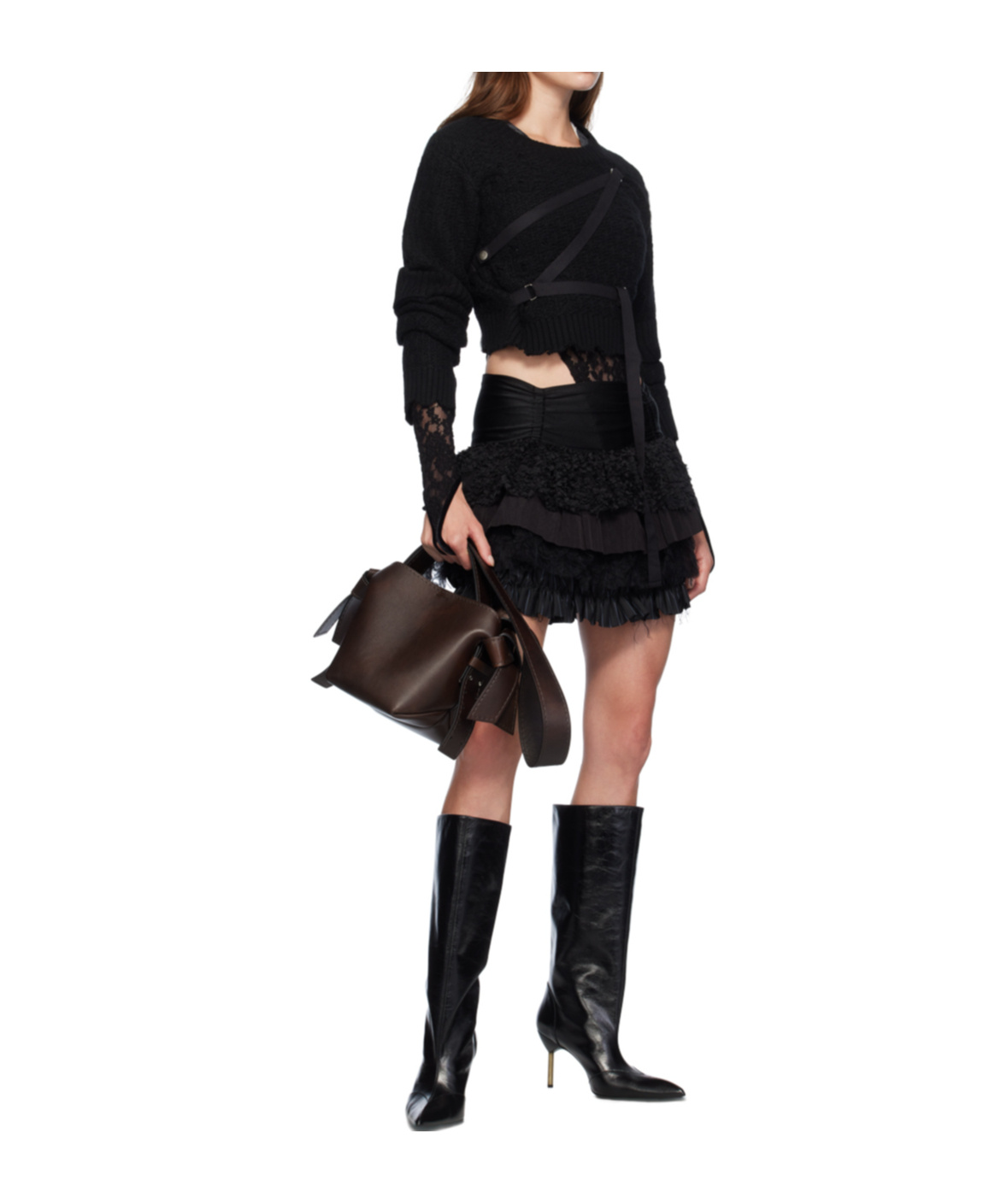 Andersson Bell Nora Strap Sweater In Black