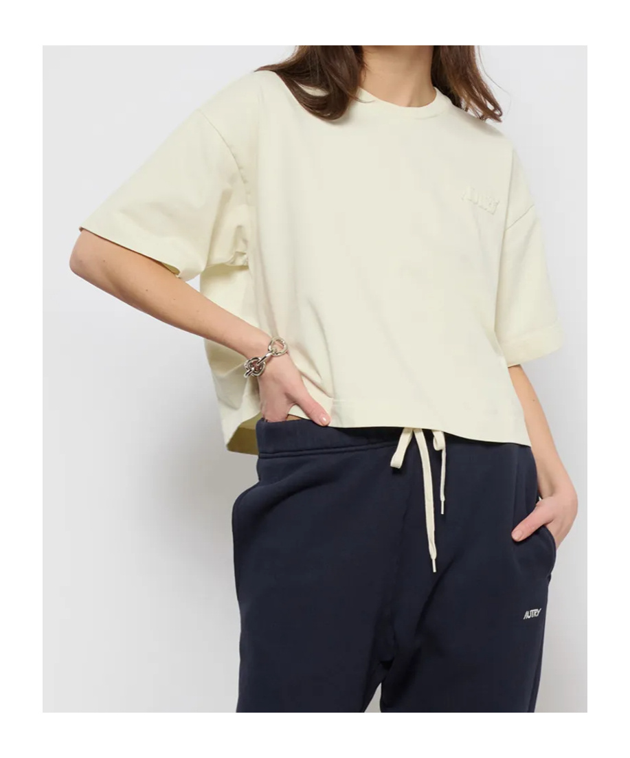 Shop Autry Cotton T-shirt In White