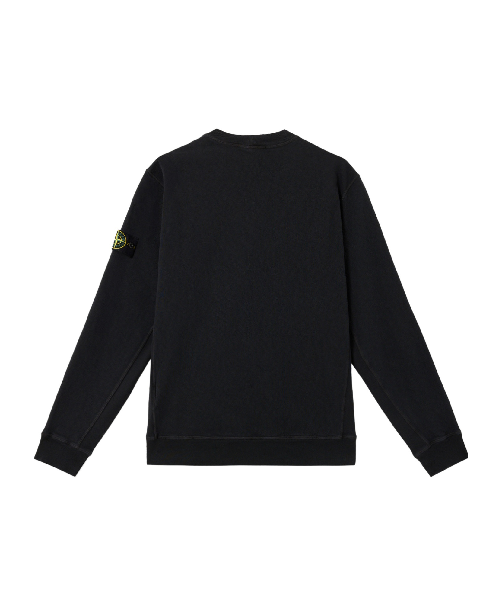 Stone Island Ribbed Crewneck Sweater With Long Sleeves In Black