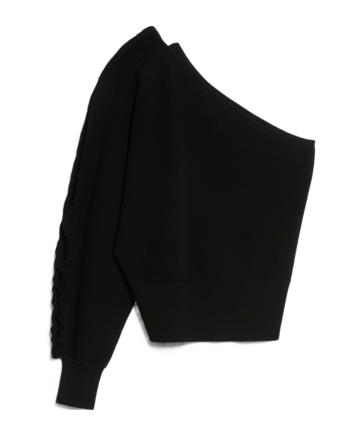 Max Mara One-shoulder Sweater In Black