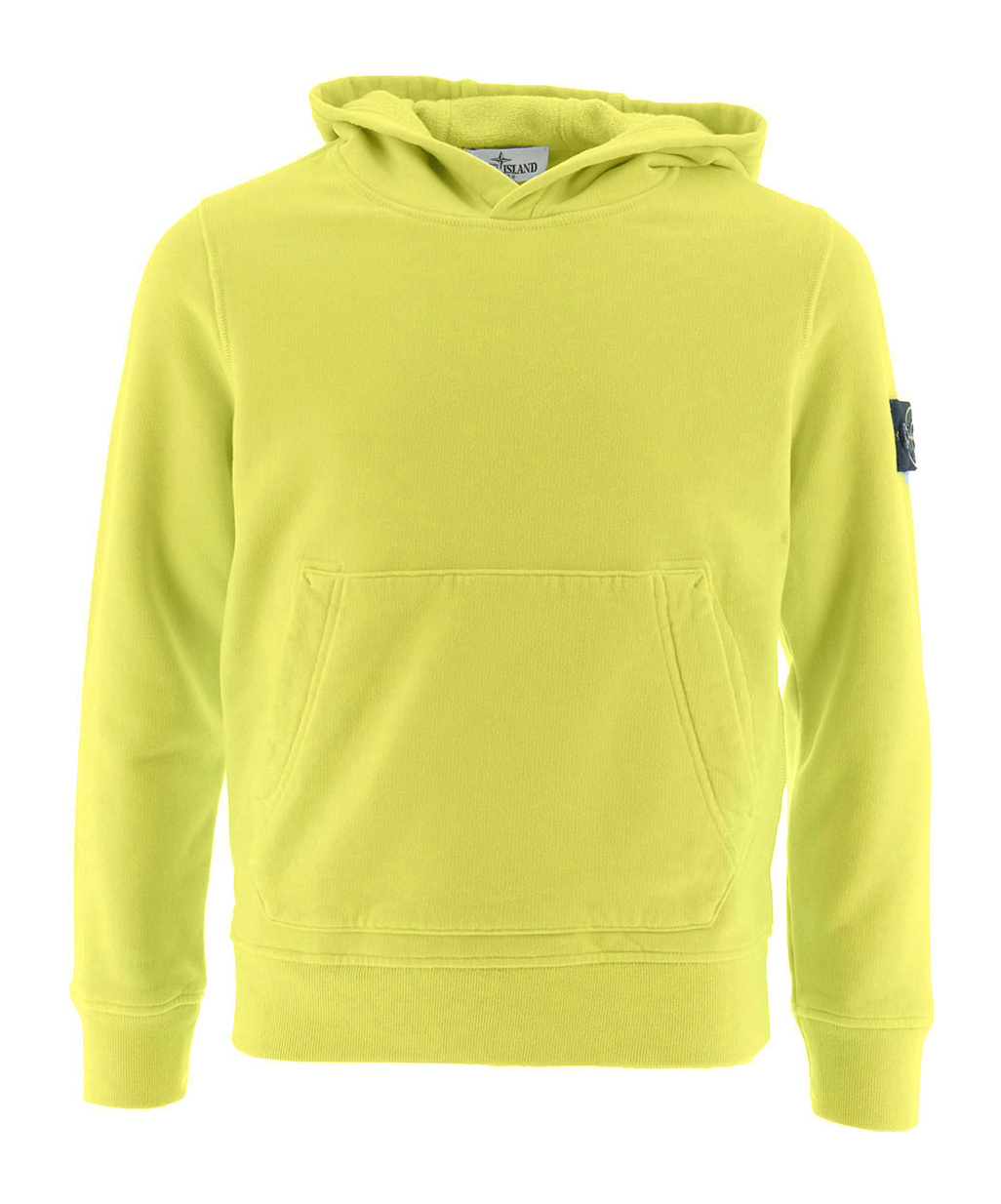 Stone Island Long-sleeved Hooded Hoodie In Yellow