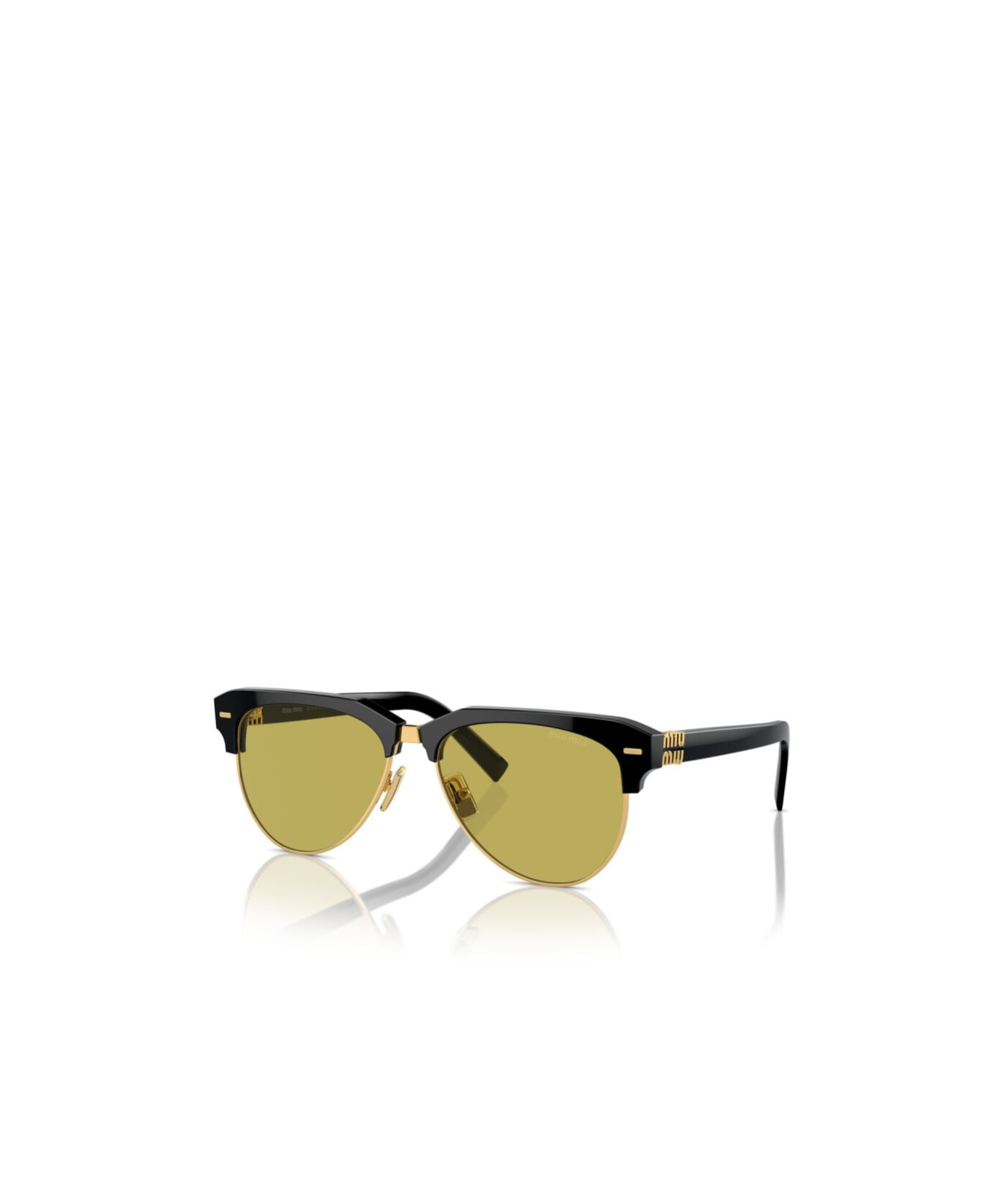 Miu Miu Womens Black Mu 09zs Pilot-frame Acetate Sunglasses In Nude