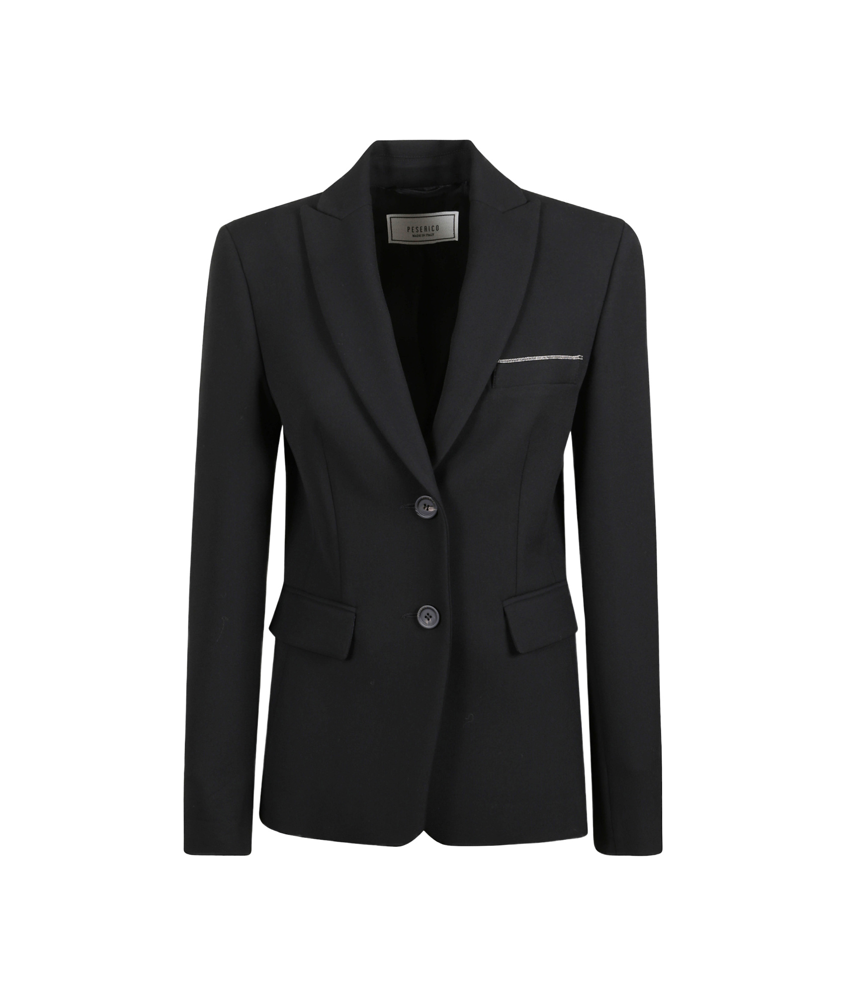 Peserico Pocket Blazer In Black
