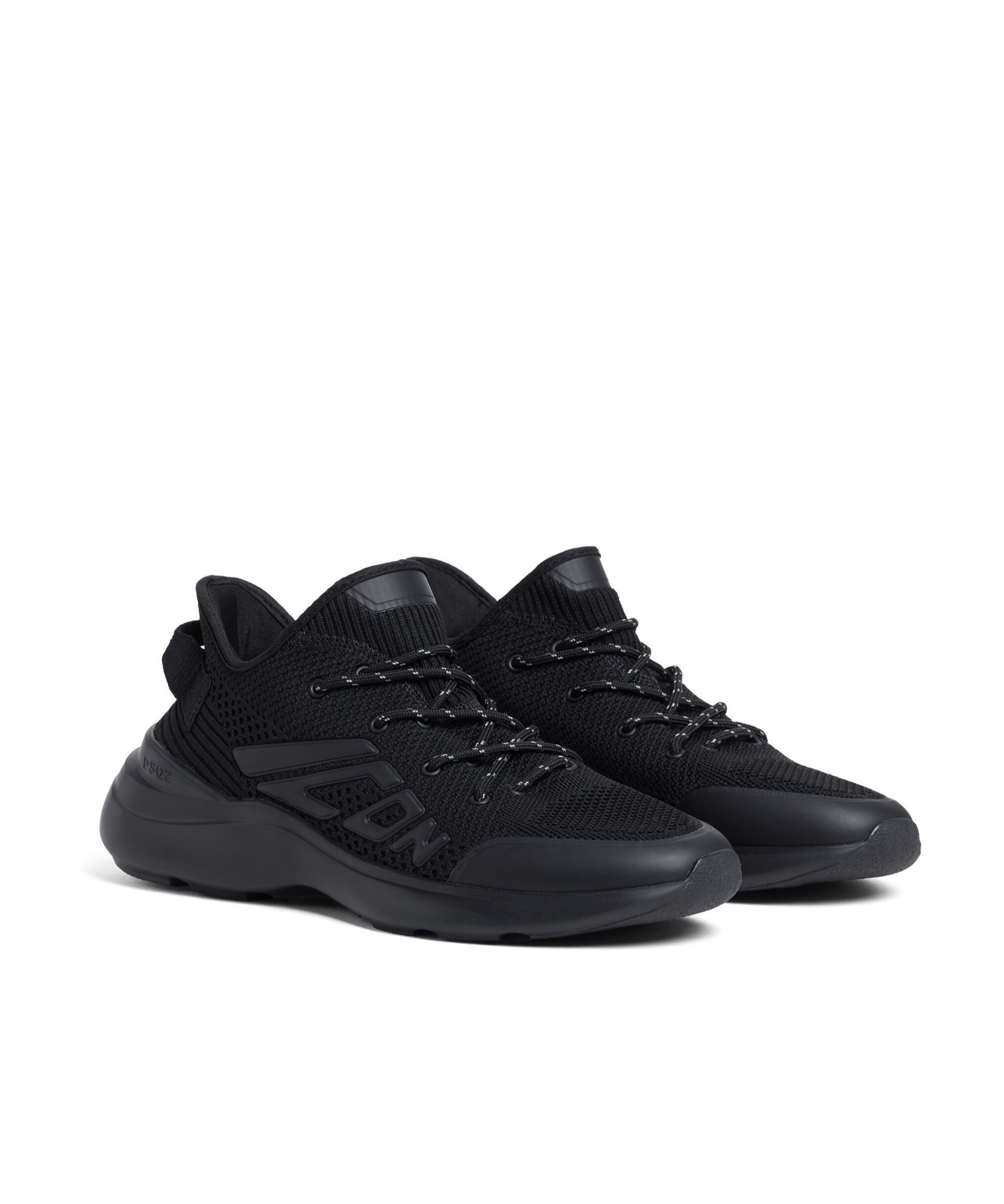 Shop Dsquared2 Embossed-logo Sneakers In Black