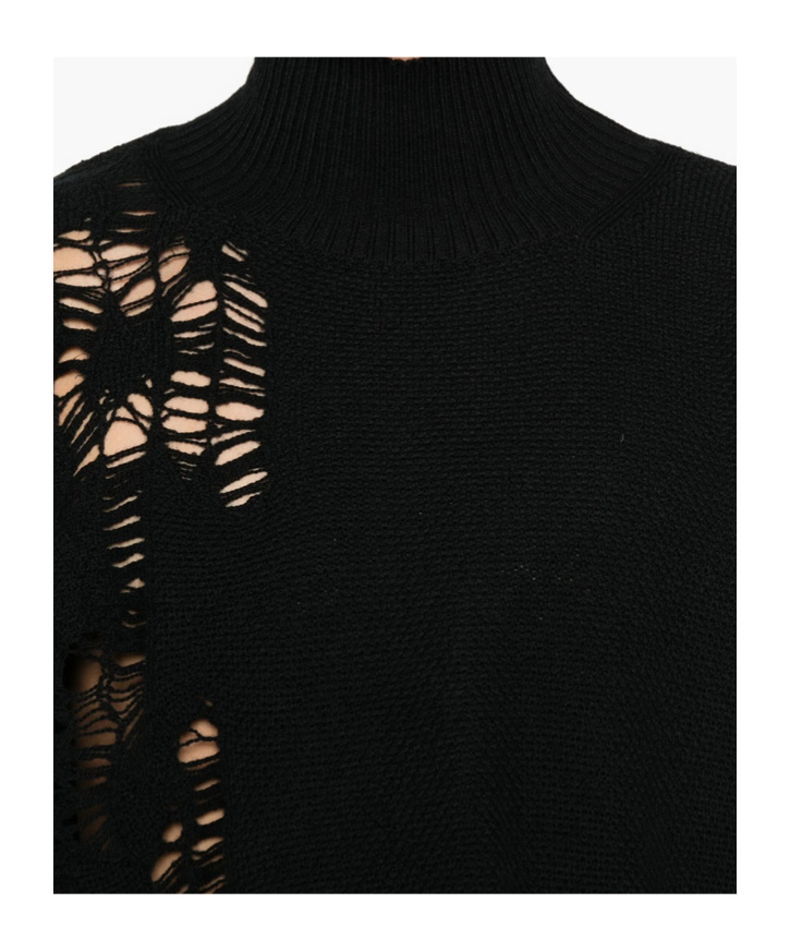 Ann Demeulemeester Turtleneck Sweater In Black