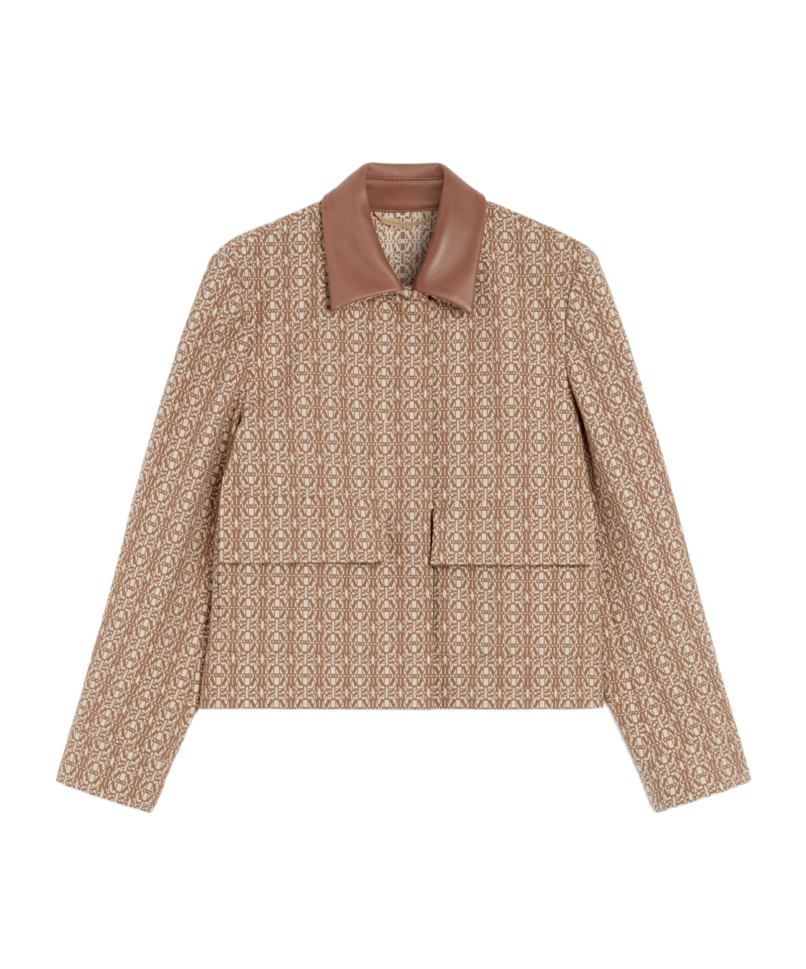 Max Mara Long Sleeve Casual Jacket In Brown
