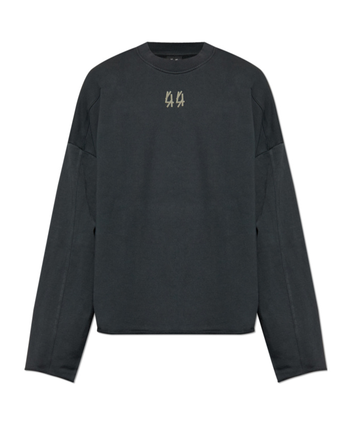 44 Label Group Long-sleeved Sweatshirt In Black