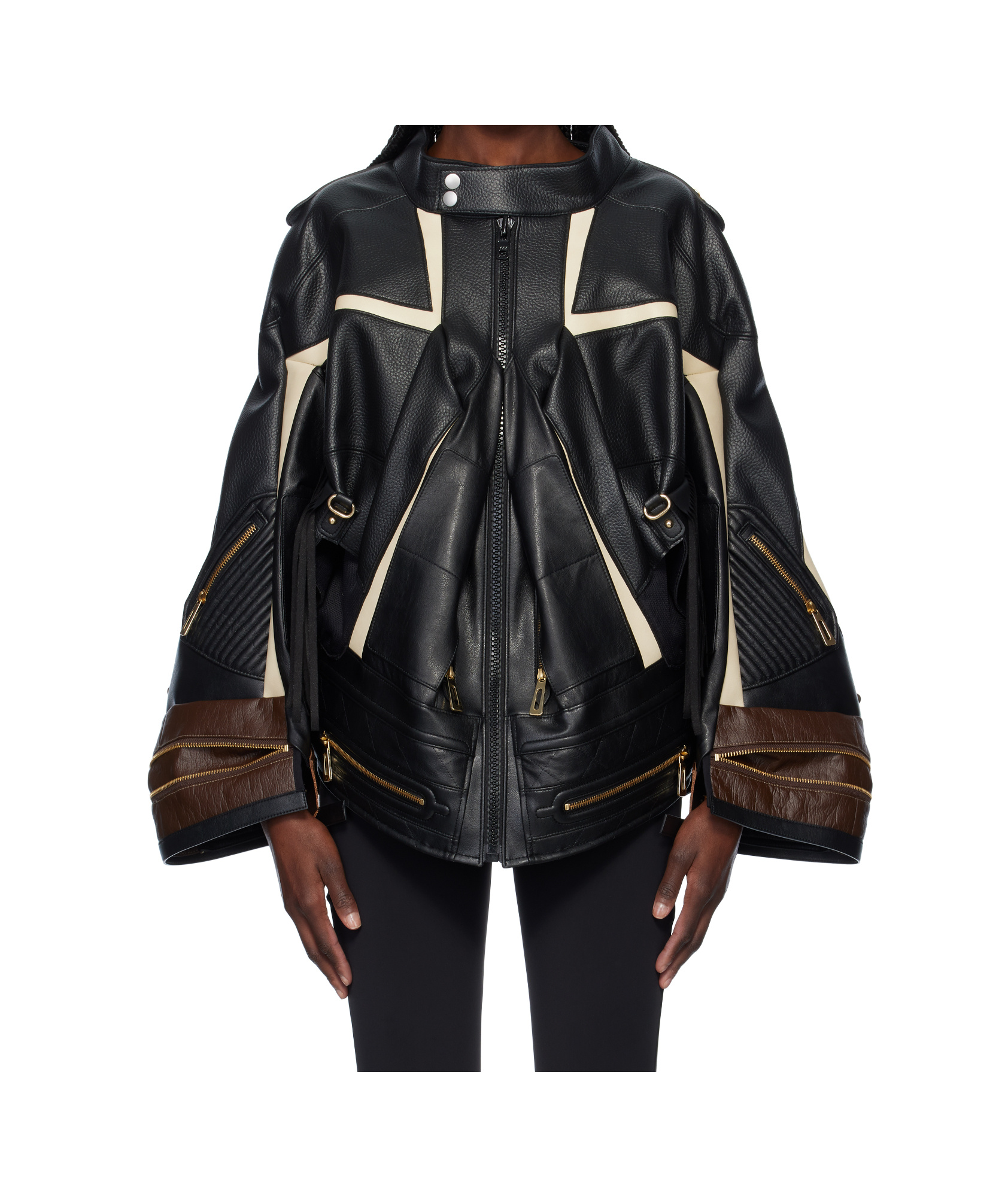 Junya Watanabe Black Komine Protector Faux-leather Jacket In Black