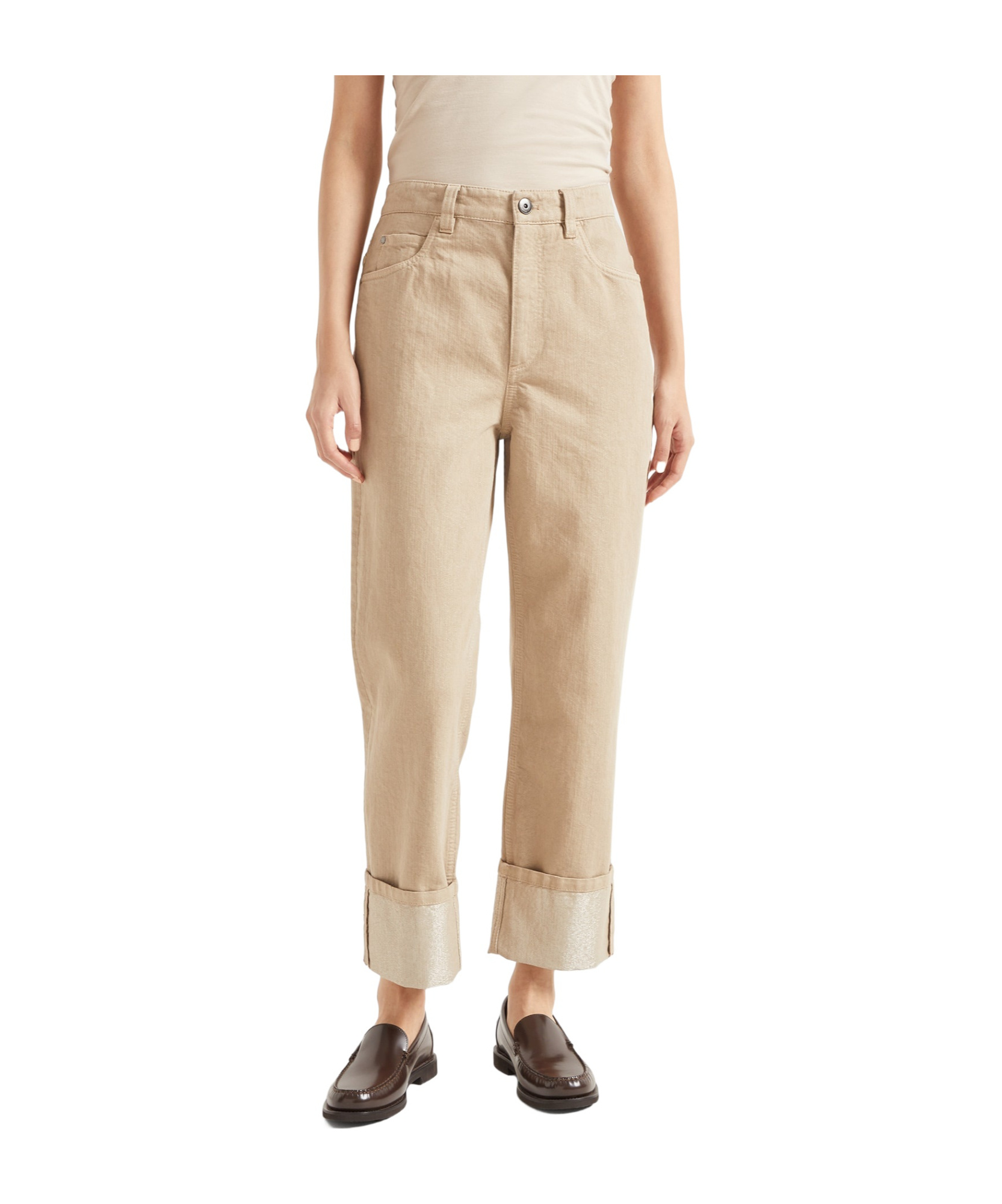 Brunello Cucinelli Straight-leg Cropped Trousers