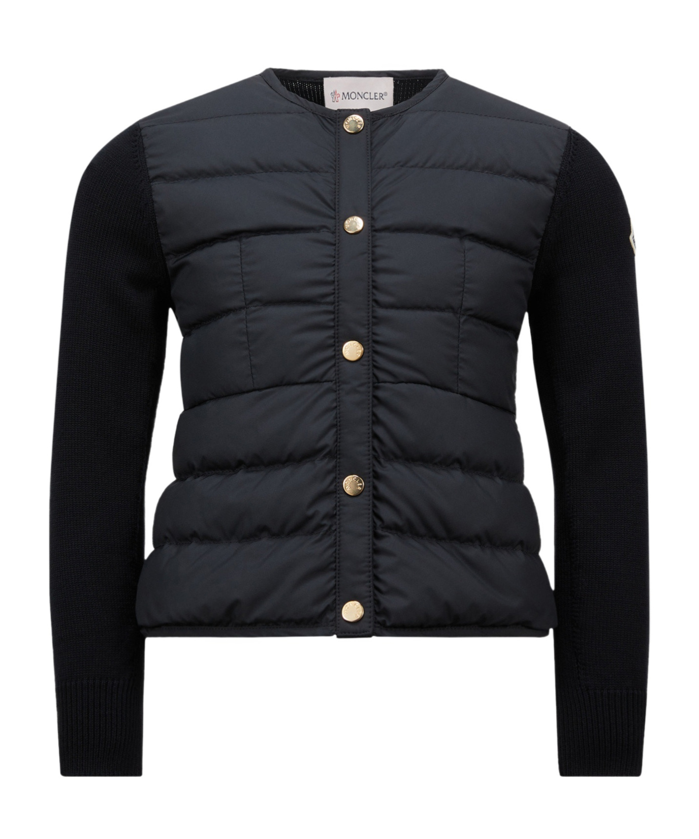 Moncler Long-sleeved Cardigan In Blue