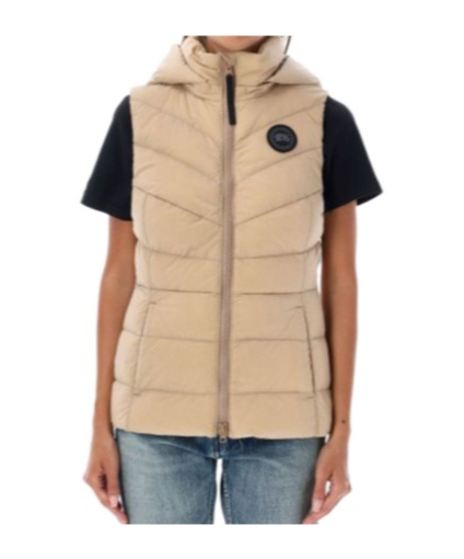 Canada Goose Clair Logo Patch Vest In Nude