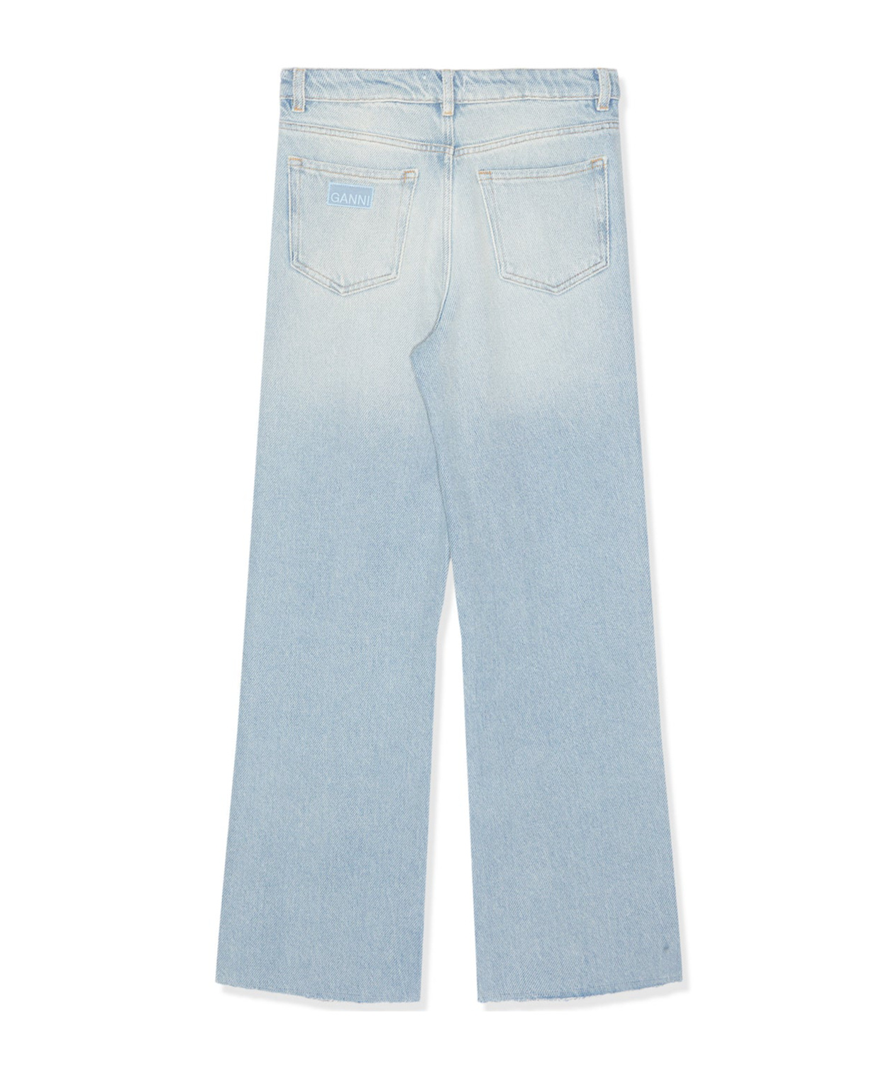 Ganni Izey Overdyead Heavy Denim Jeans In White