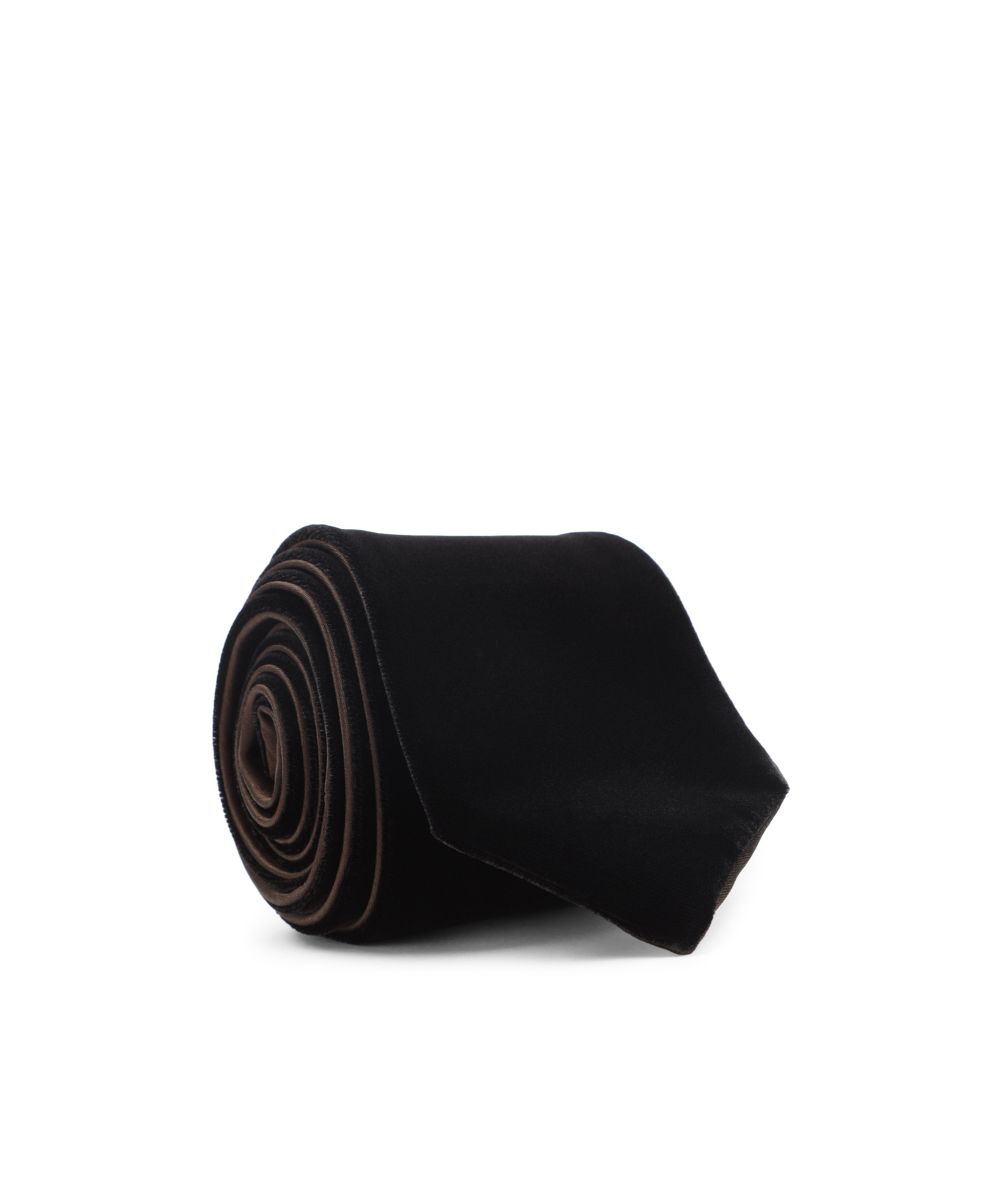 Giorgio Armani Smooth Texture Tonal Stitching Slim Tie In Black