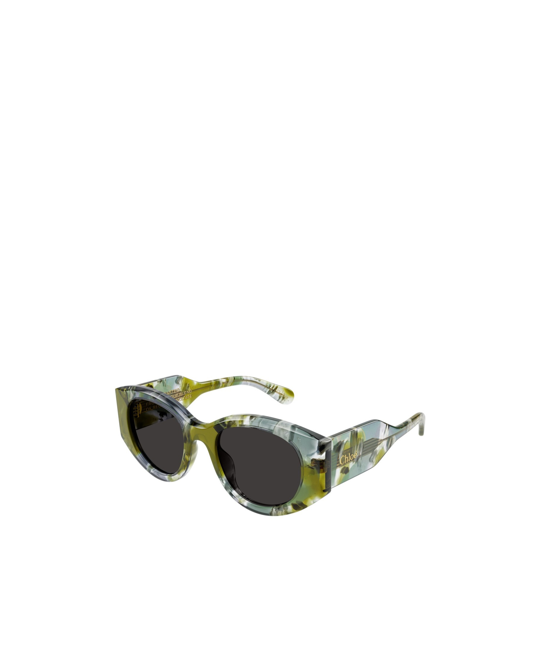 Chloé Marble-effect Sunglasses In Black