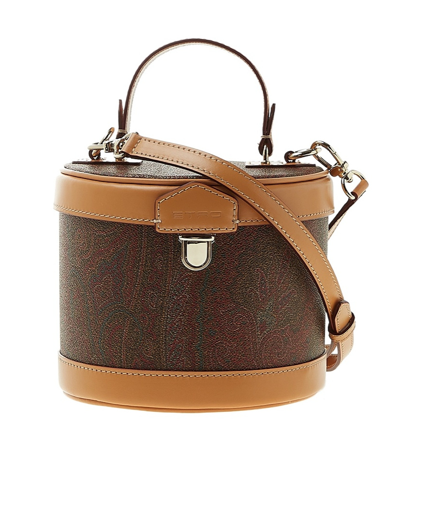 Etro Pattern Shoulder Bag In Brown