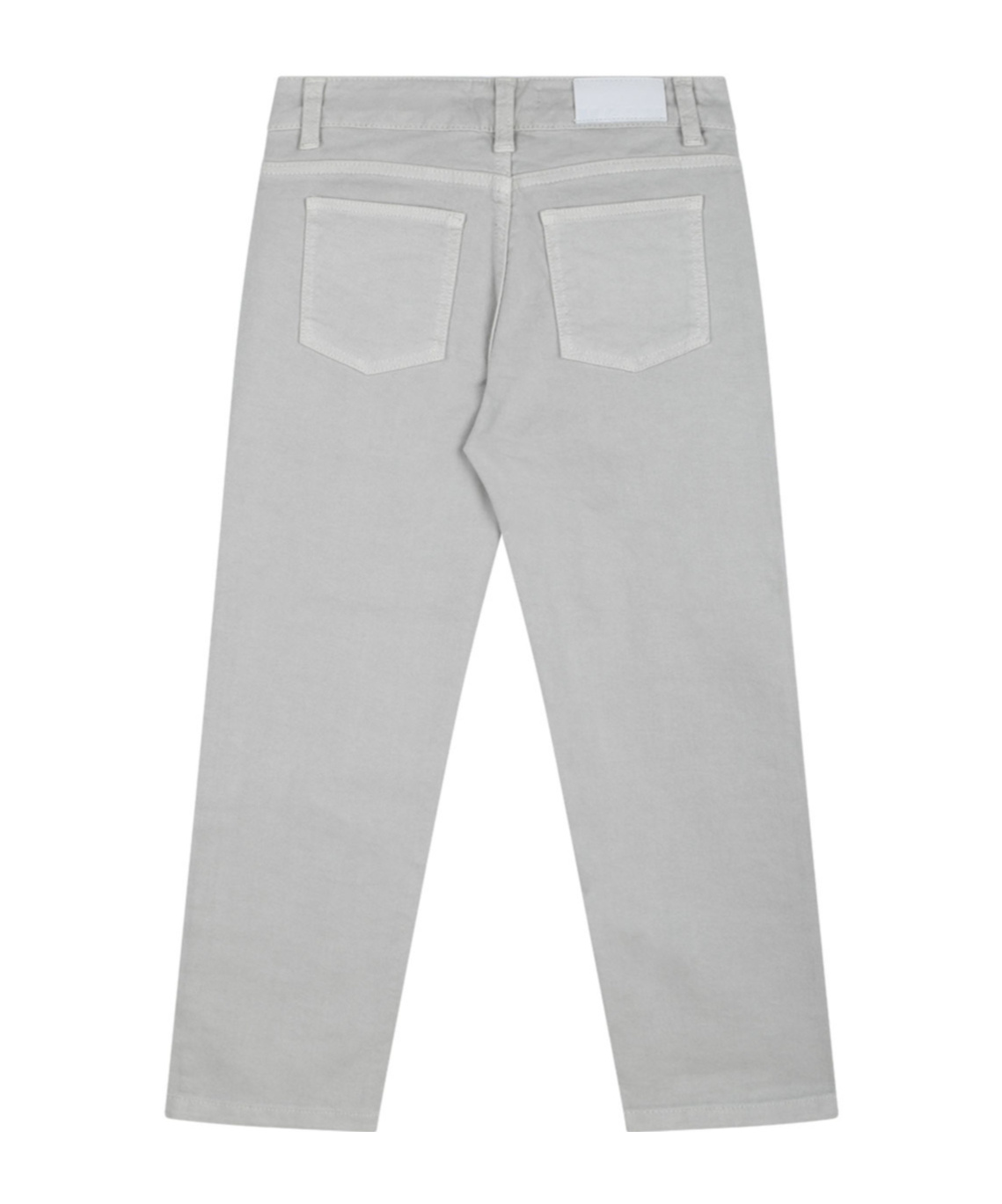Msgm Logo-embroidered Jeans In Gray