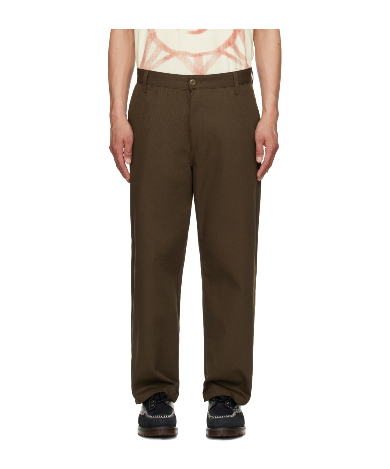 Carhartt Brown Module Trousers In Green