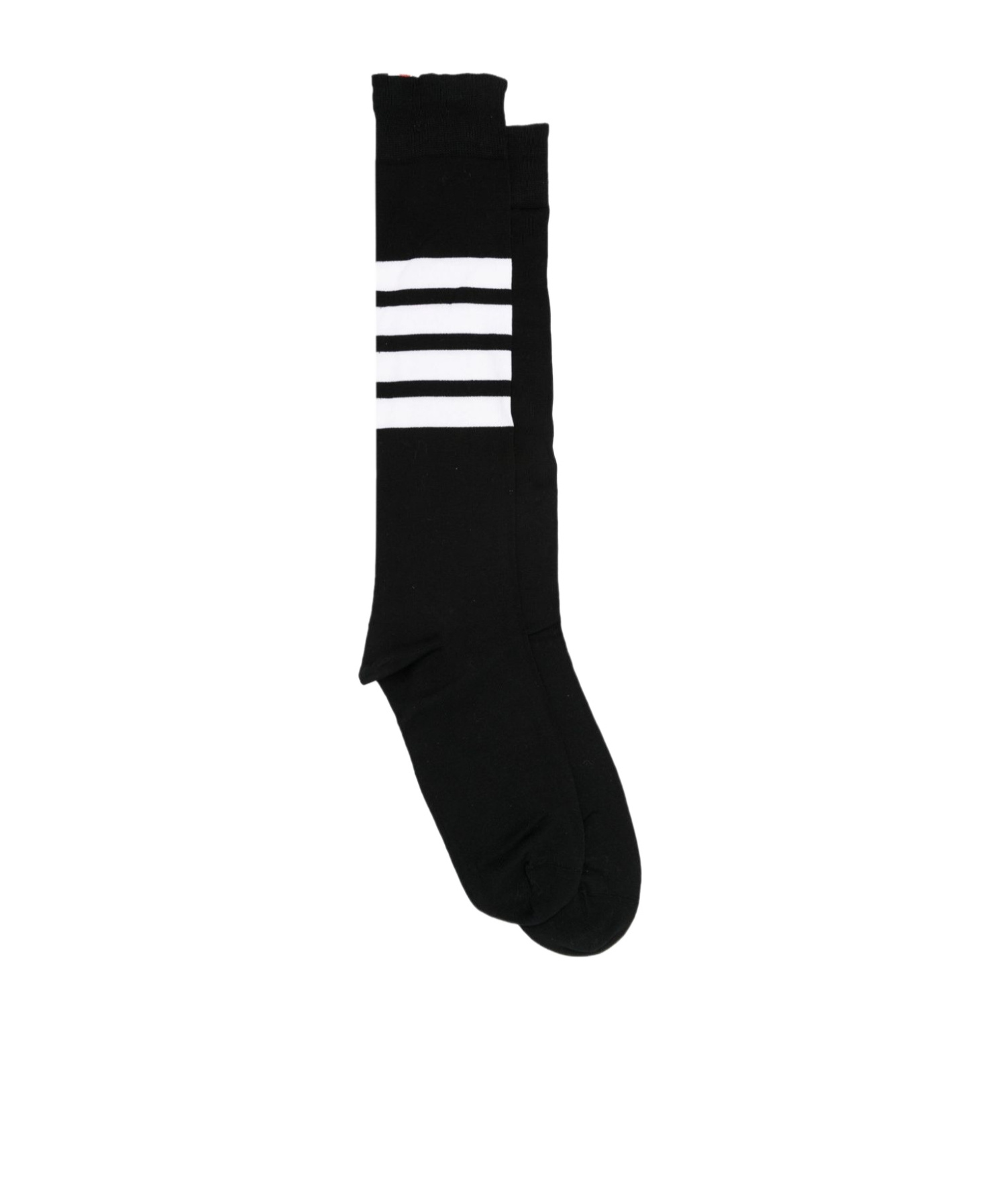 Thom Browne Athletic Mid Calf Socks In Black
