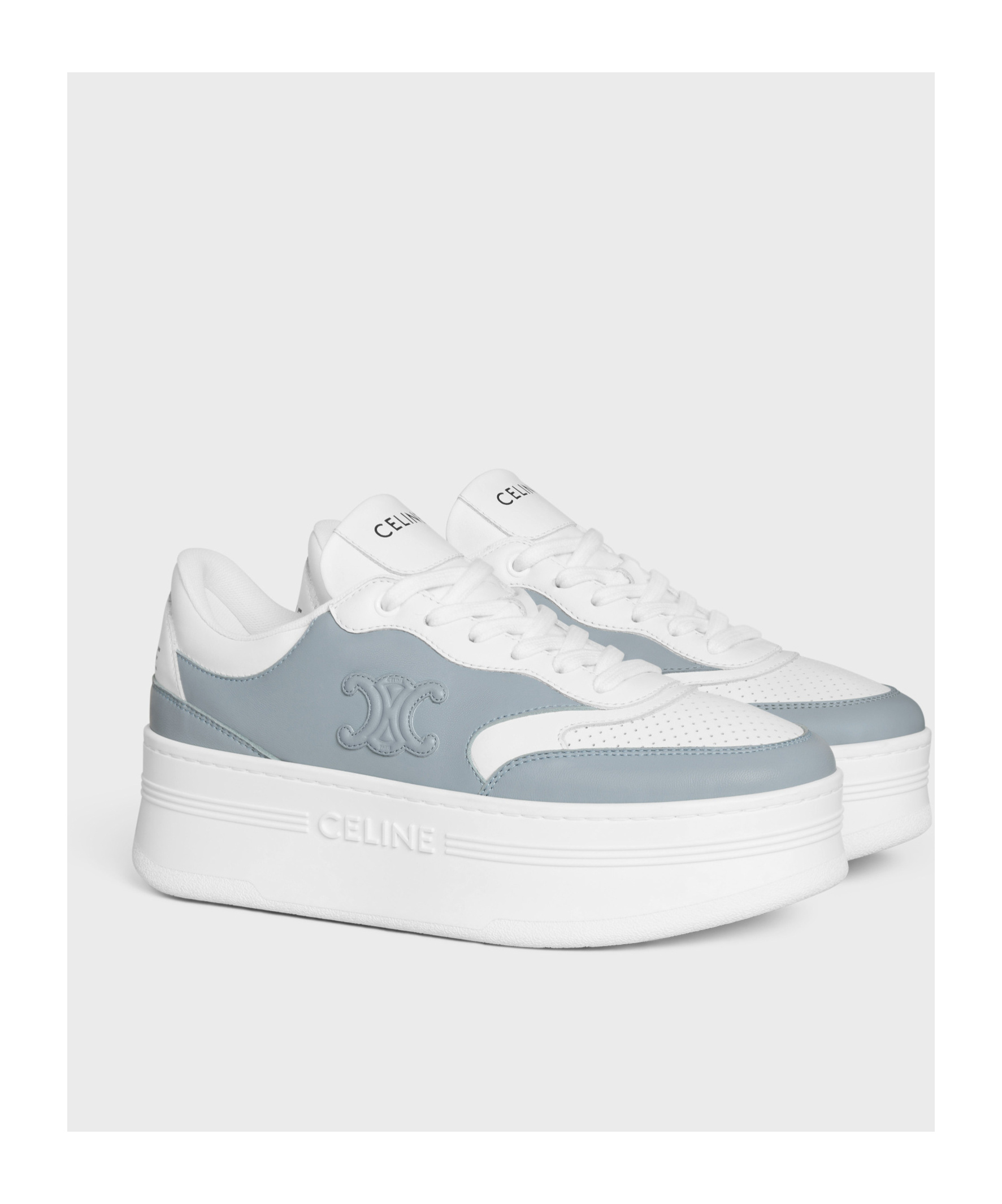 Celine Block Low-cut Casual Shoes In White