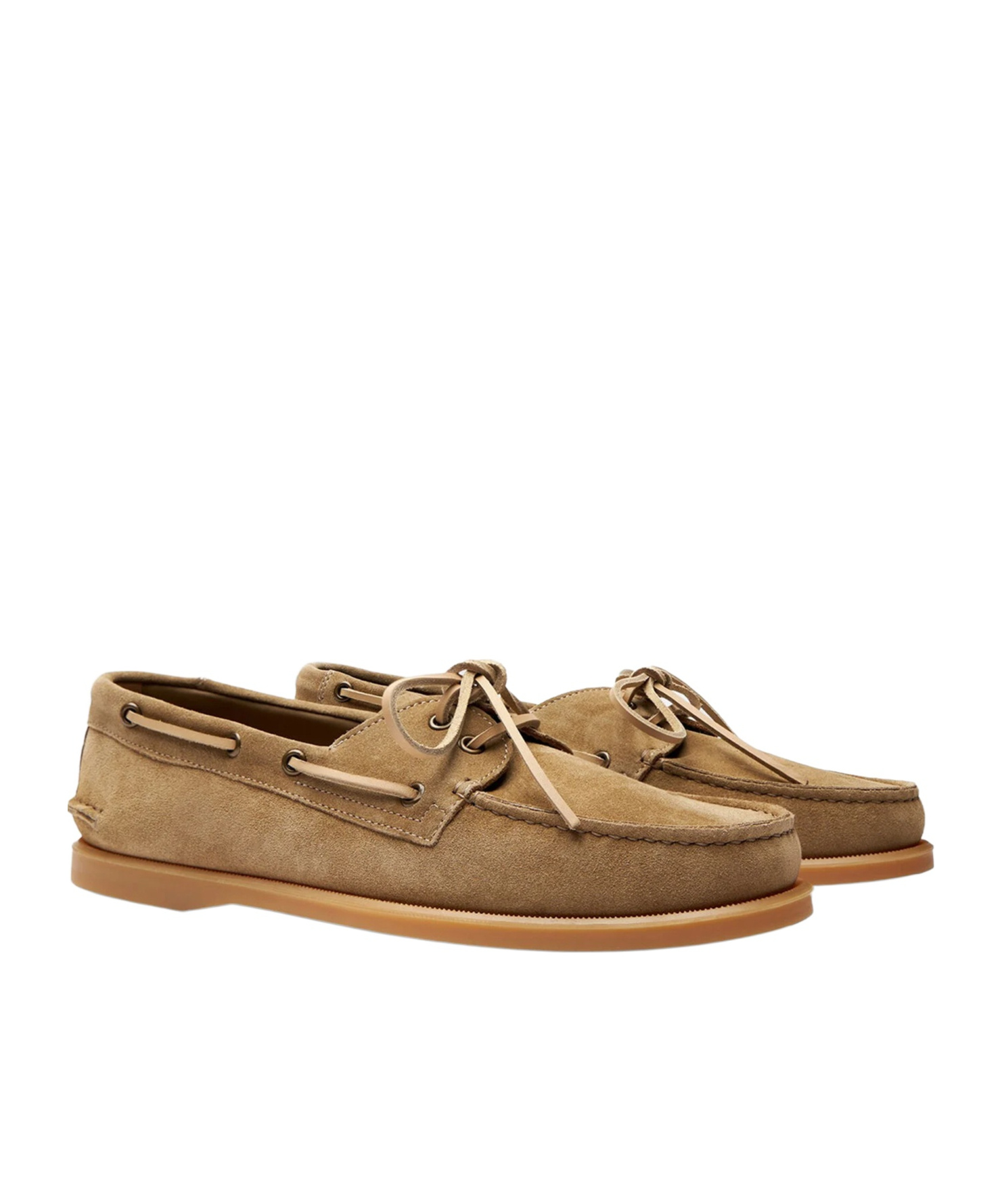 Scarosso Morgan Round-toe Lace-up Boat Shoes In Brown
