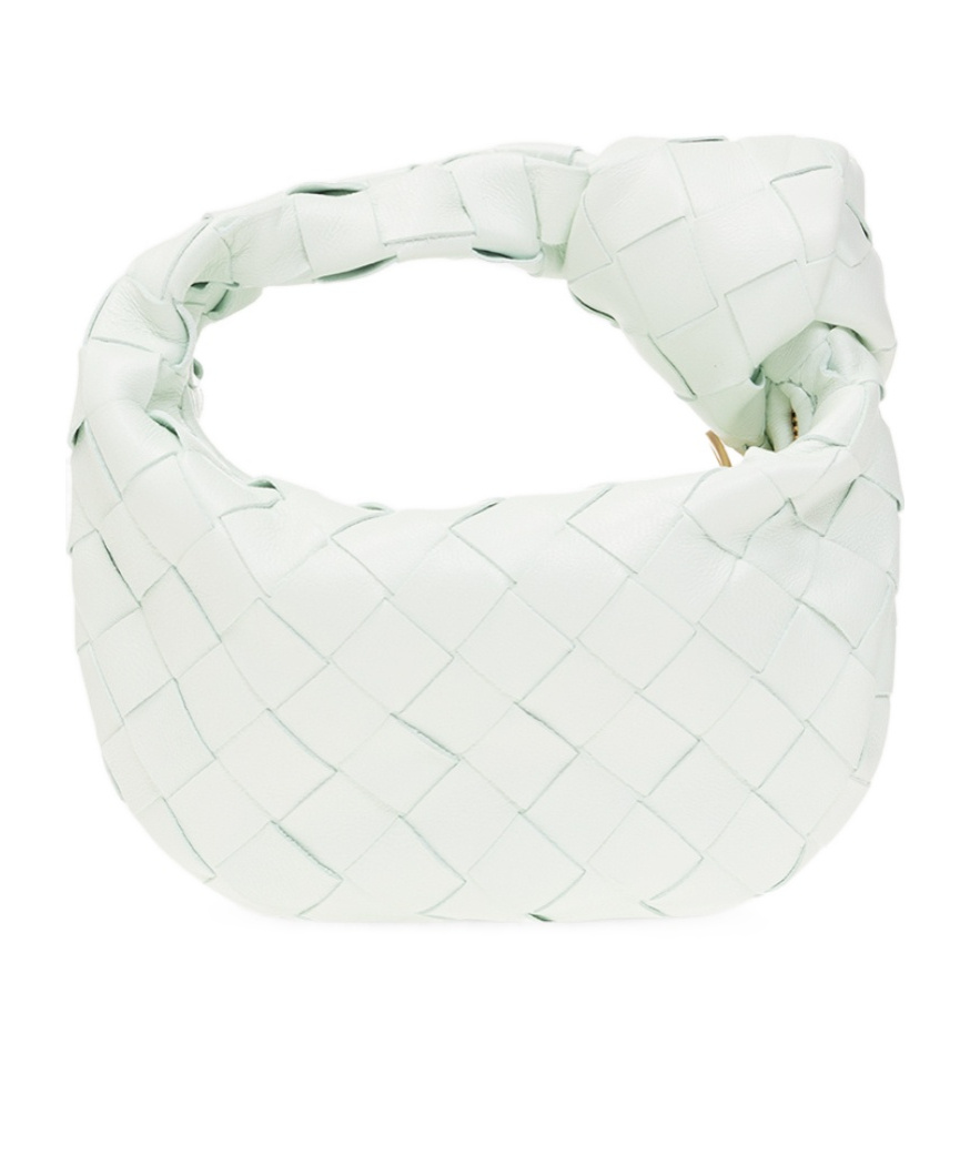Bottega Veneta Candy Jodie Knitted Handbag In White