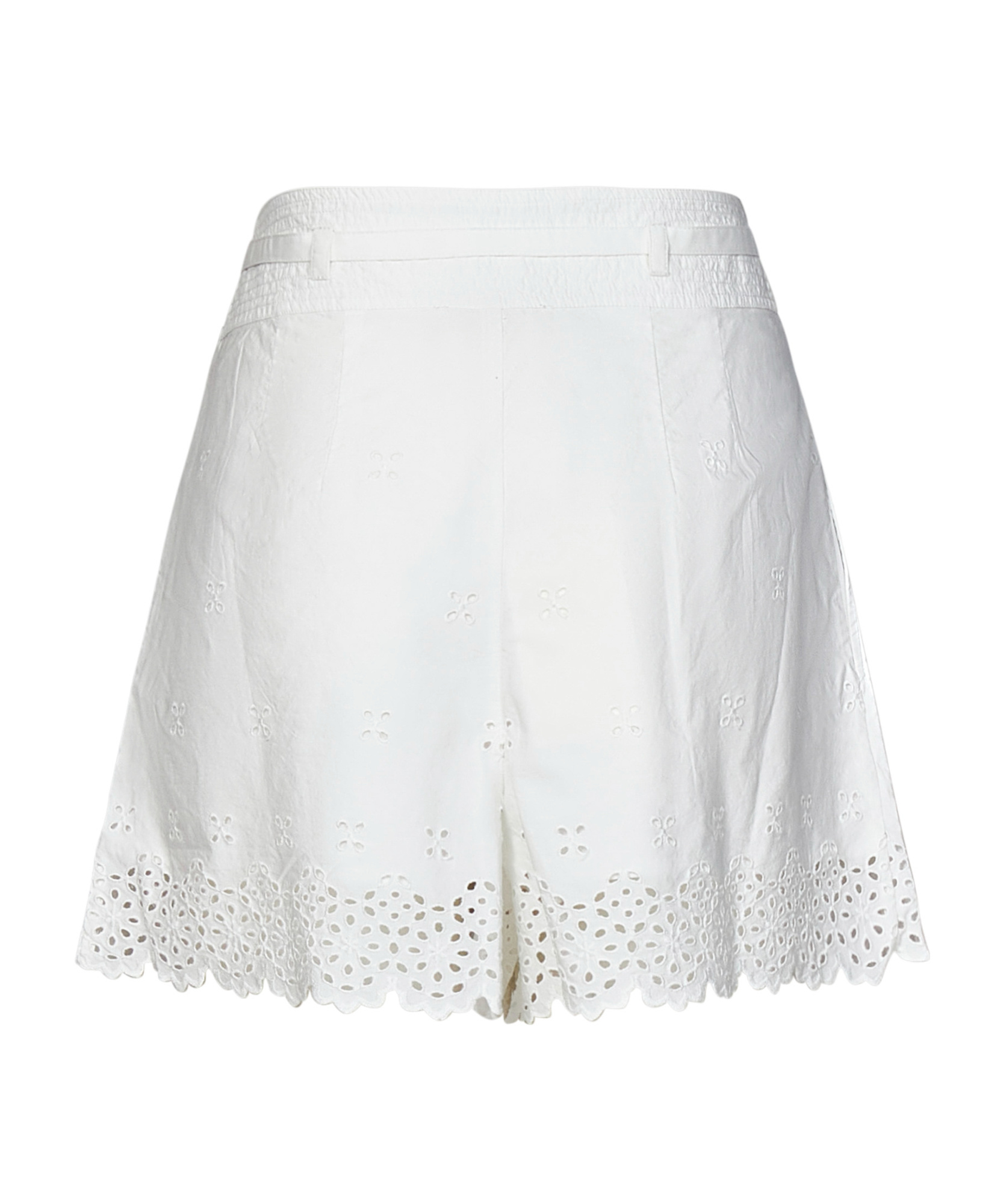 Ulla Johnson Sabine Belted Broderie Anglaise Cotton Shorts In White