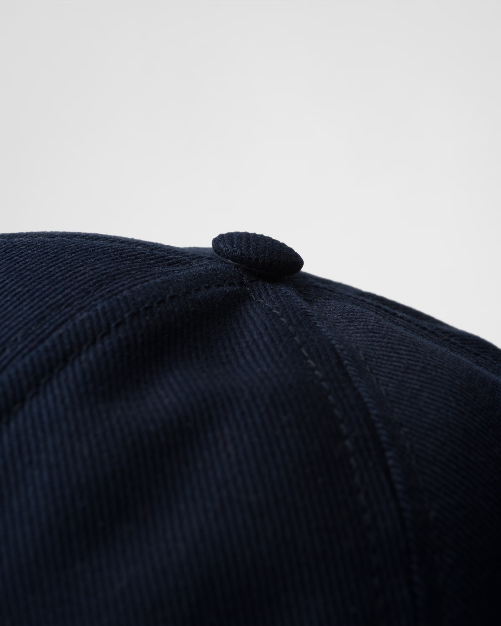 Prada Mens Black Drill Logo-embroidered Cotton-canvas Baseball Cap Xl In Black