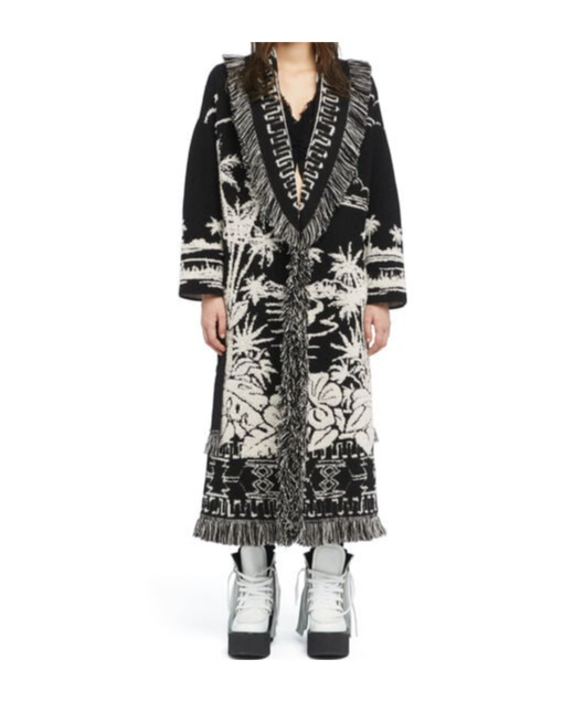 Alanui Palm Grove Tales Coat In Black