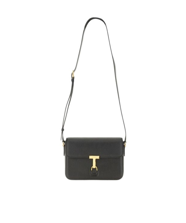 Tom Ford T-lock Small Shoulder Bag In Black