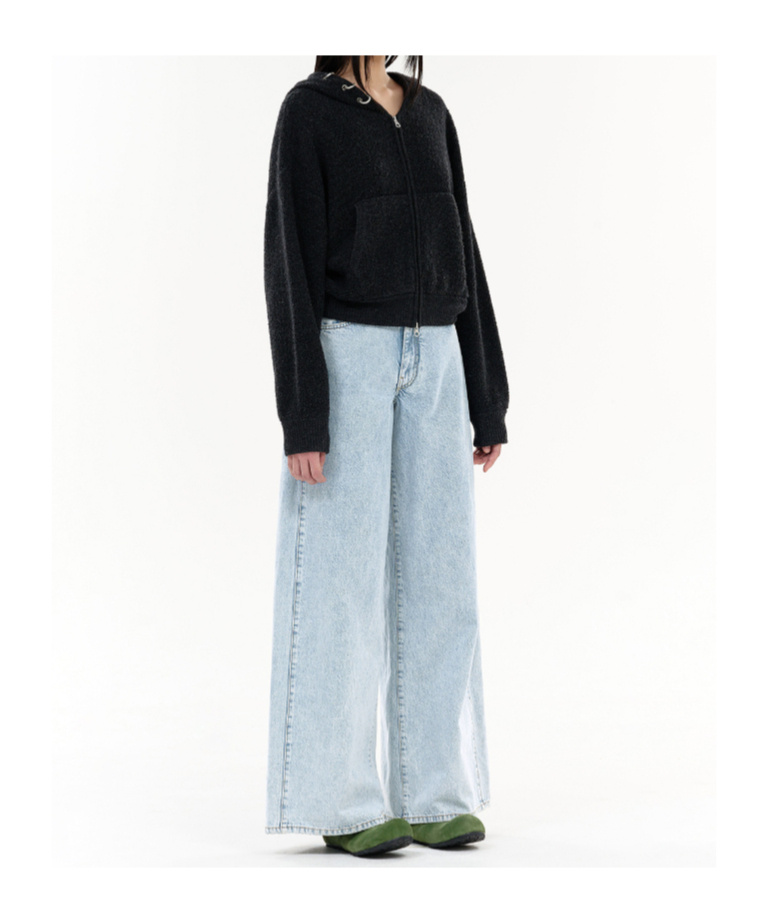 We11 Done Oversized Low-rise Denim Pants In Blue