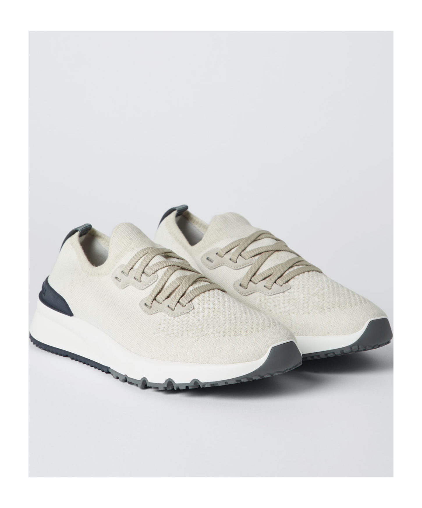 Brunello Cucinelli Perforated-detail Low-top Sneakers In White